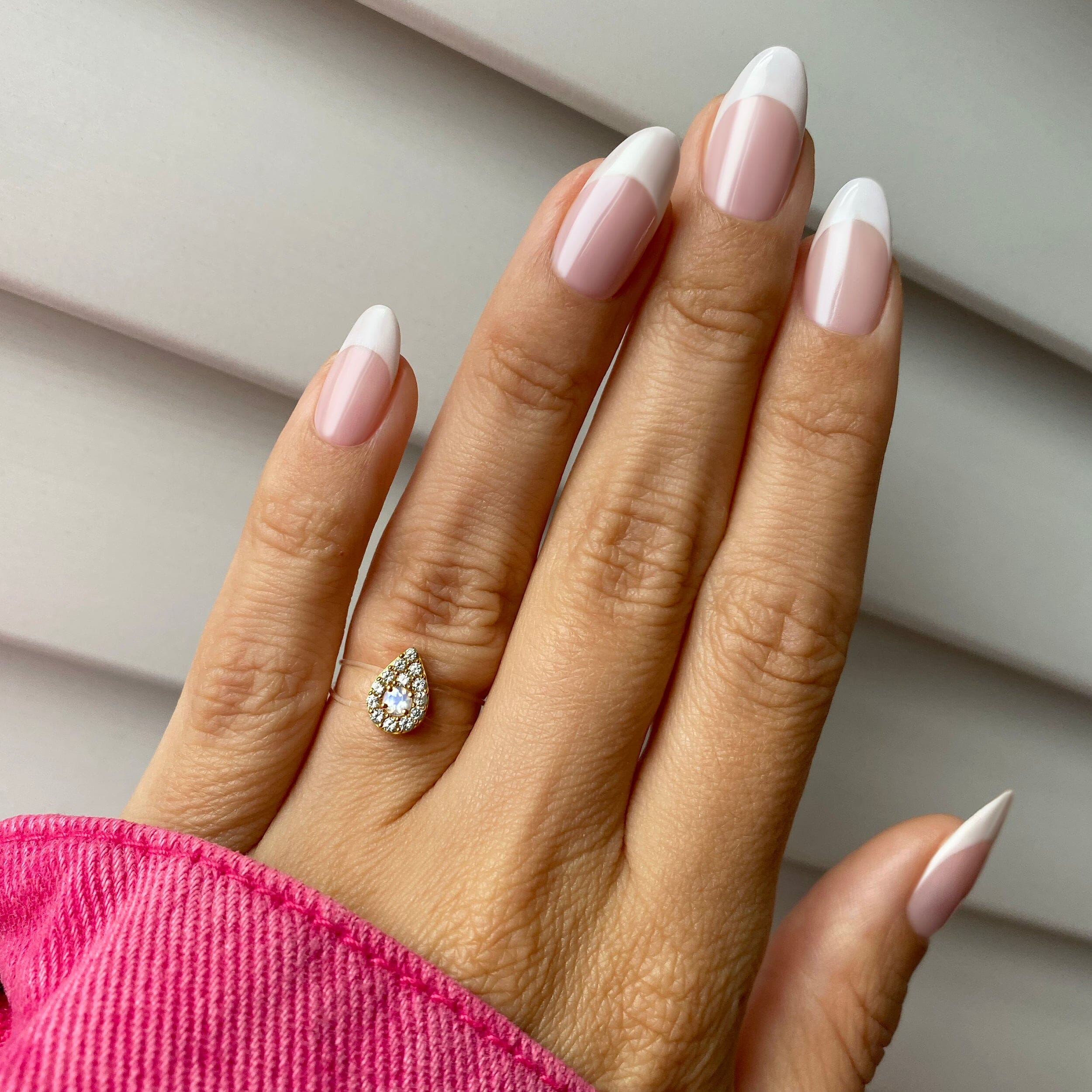 Moonstone White Zircon Ring - Lustre Floating Ring、mySite、hinf8tx79