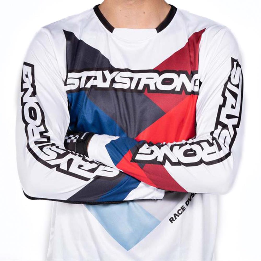  Stay Strong Youth Chevron Race Jersey - White、mySite、merchandisen
