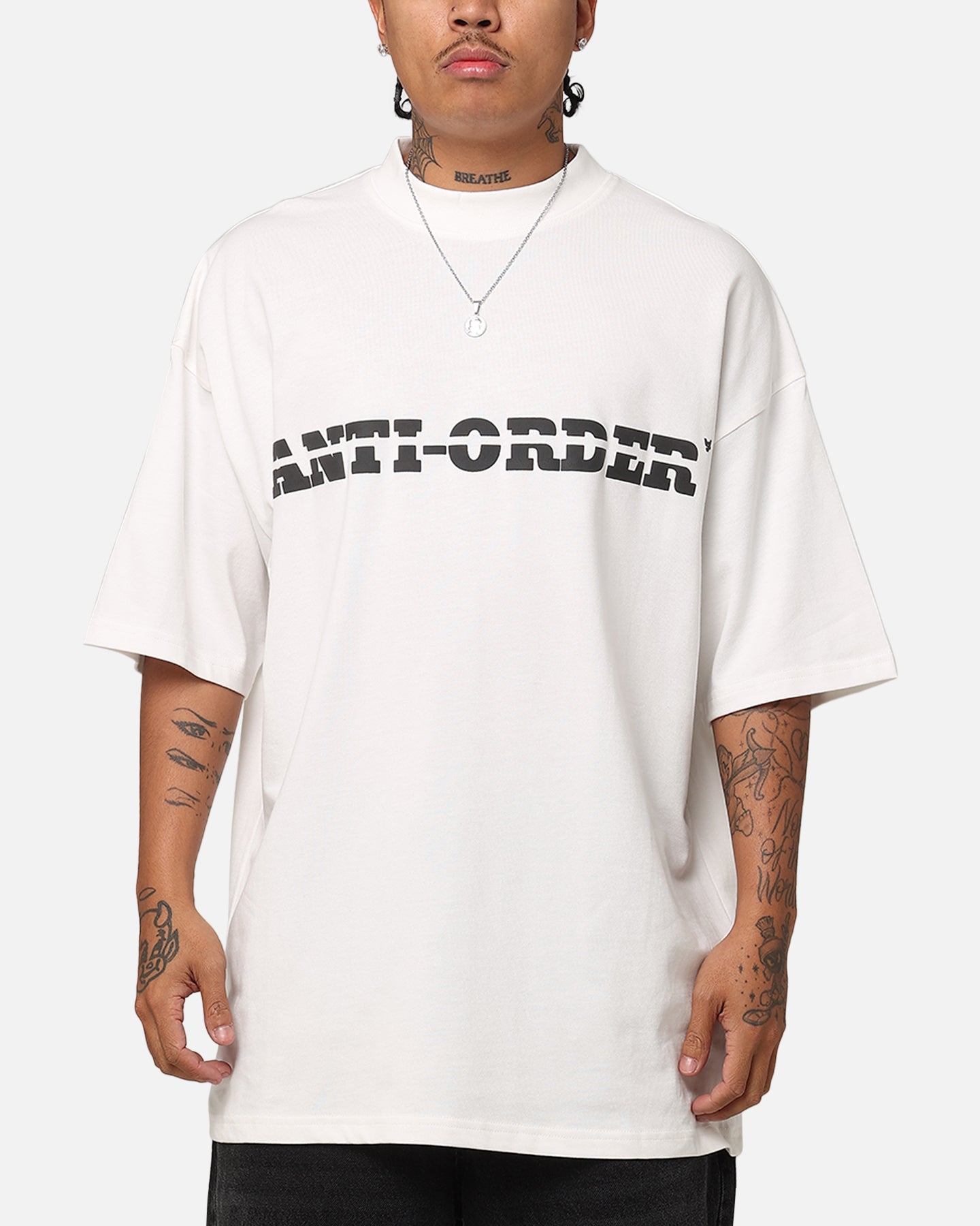 The Anti Order A-Track Mock Neck T-Shirt Off White/Black、mySite、zt4zffjzw