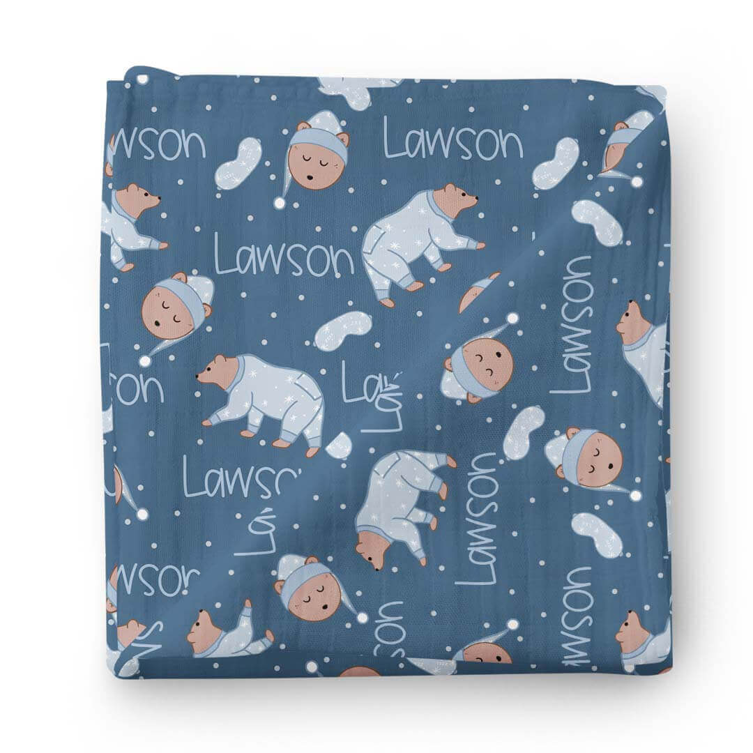  Bearly Asleep Personalized Baby Name Swaddle Blanket、mySite、layawaytickets