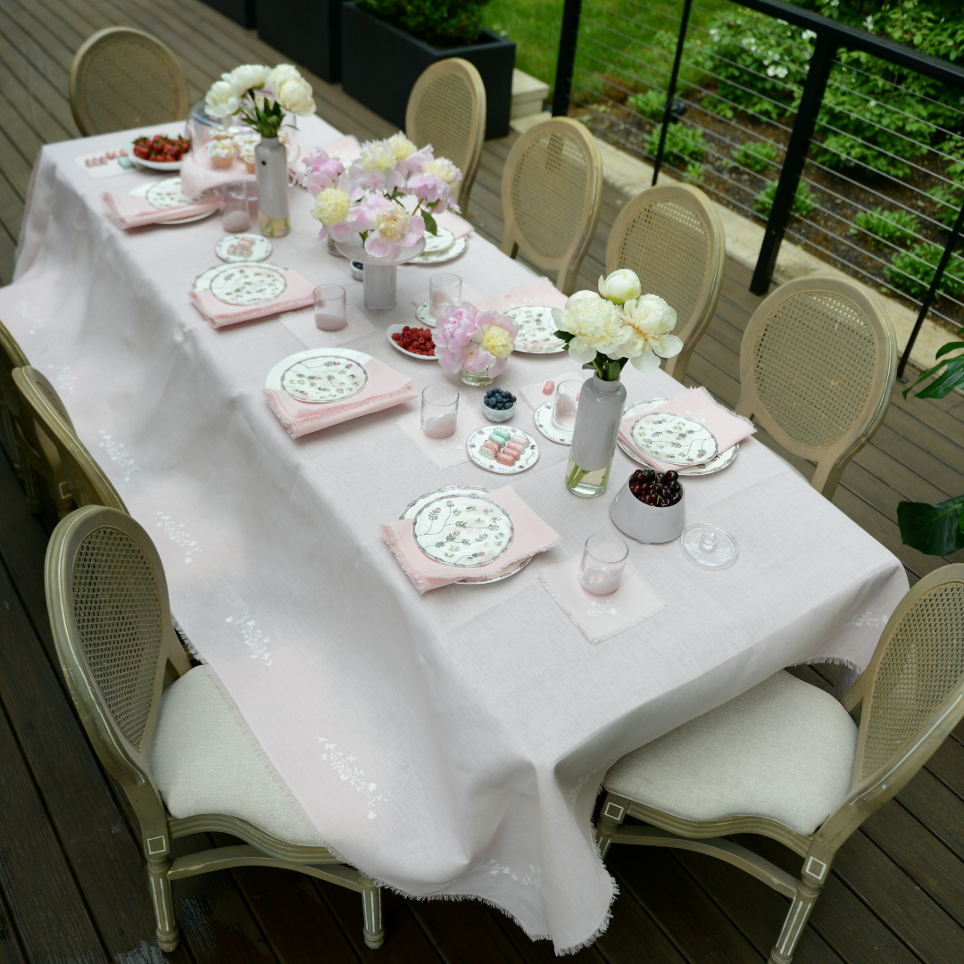  Pink Frayed Meadow Tablecloth、mySite、elrpsem3k