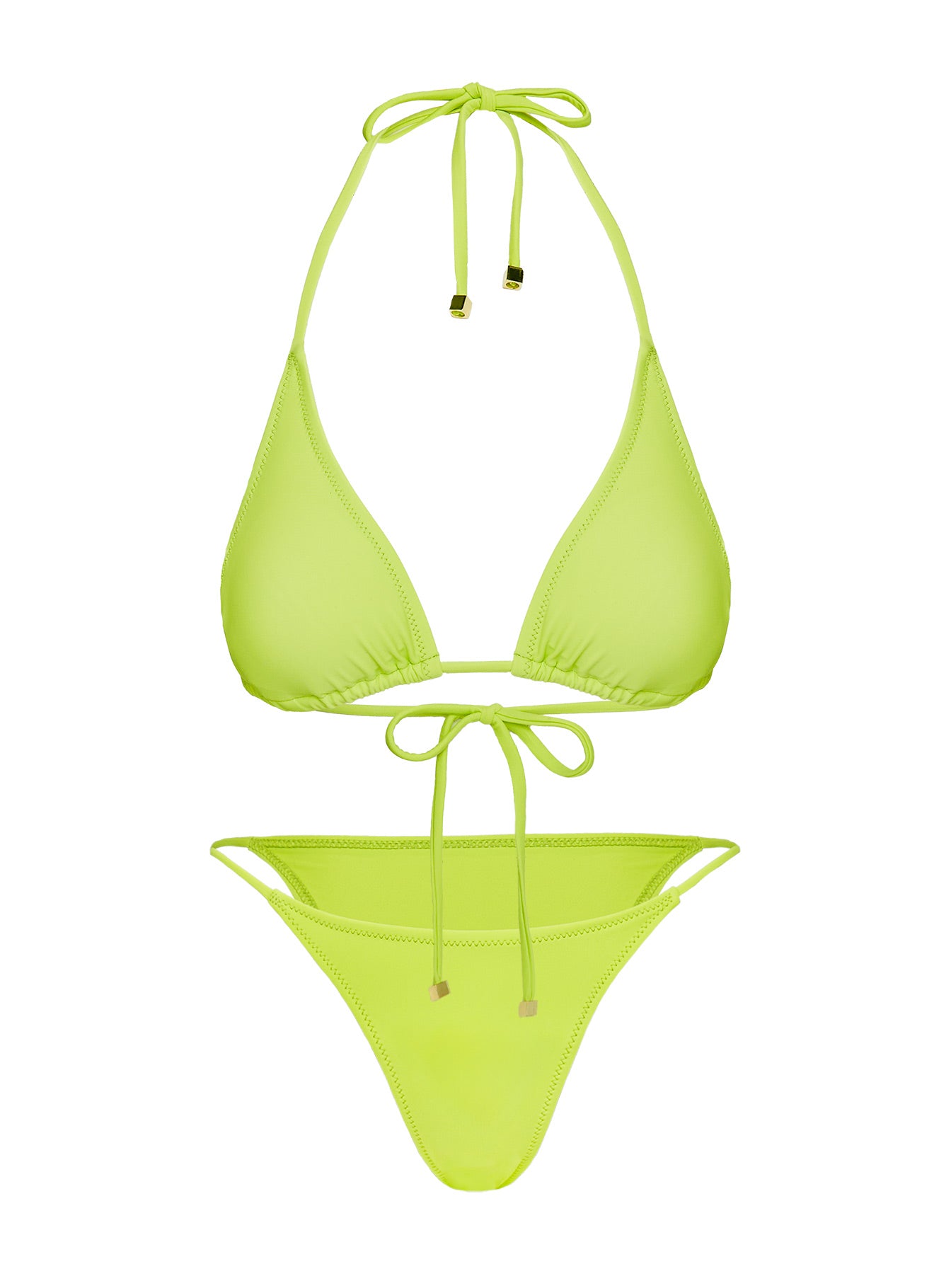 Palm Trees Triangle Bikini Top Green、mySite、solidvoid