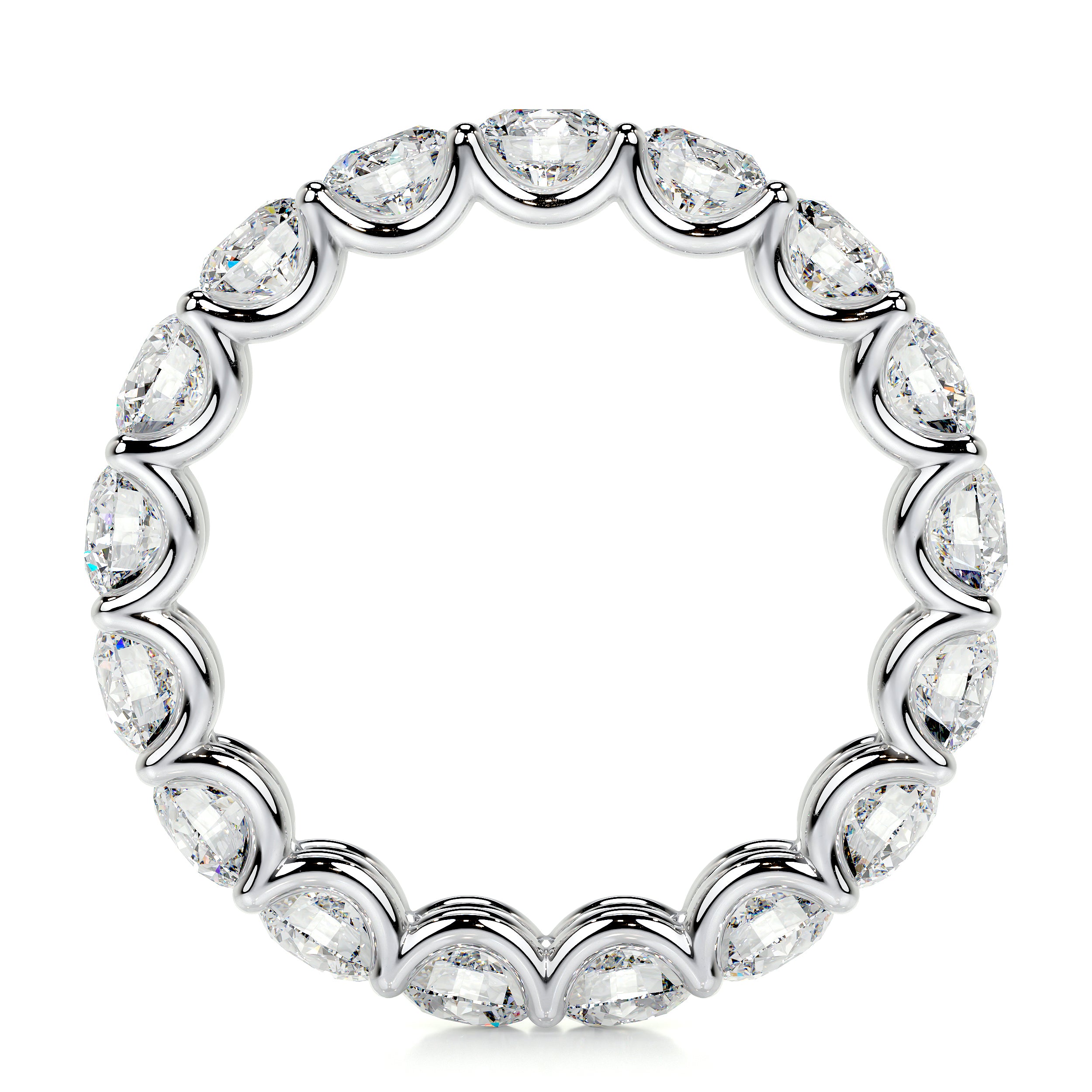 Trinity Lab Grown Eternity Wedding Ring -18K White Gold、mySite、hinf8tx79