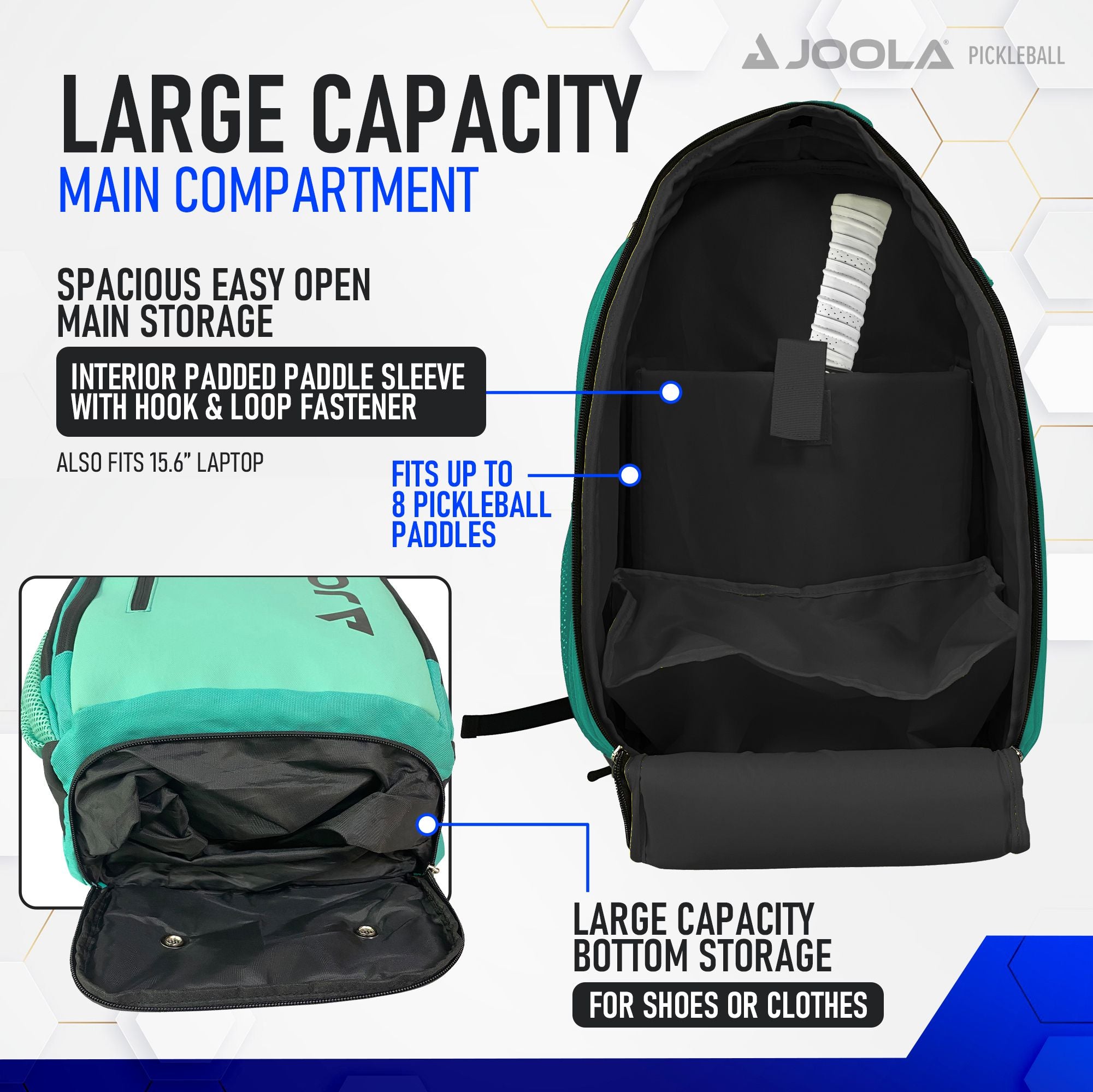JOOLA Vision II Backpack (Petrol/Teal)