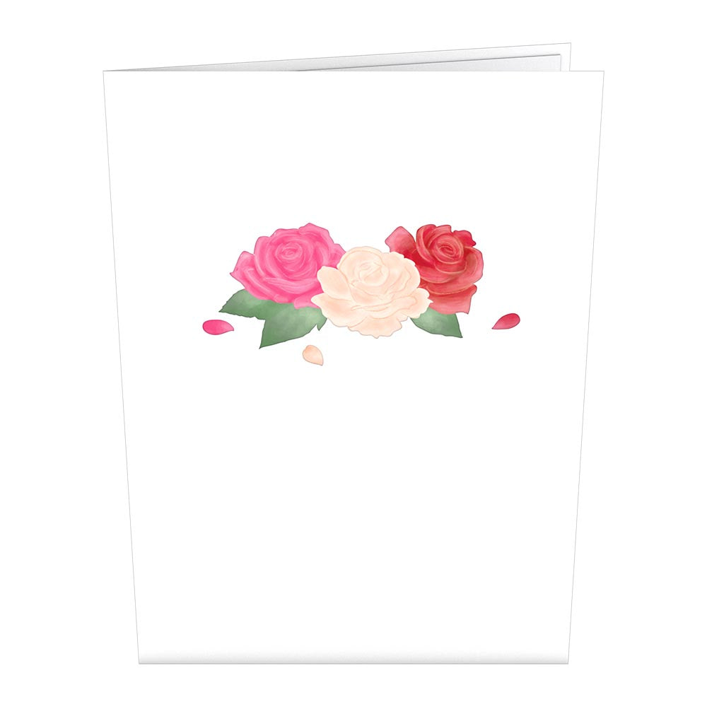 Pink Rose Basket Pop-Up Card、mySite、solidvoid