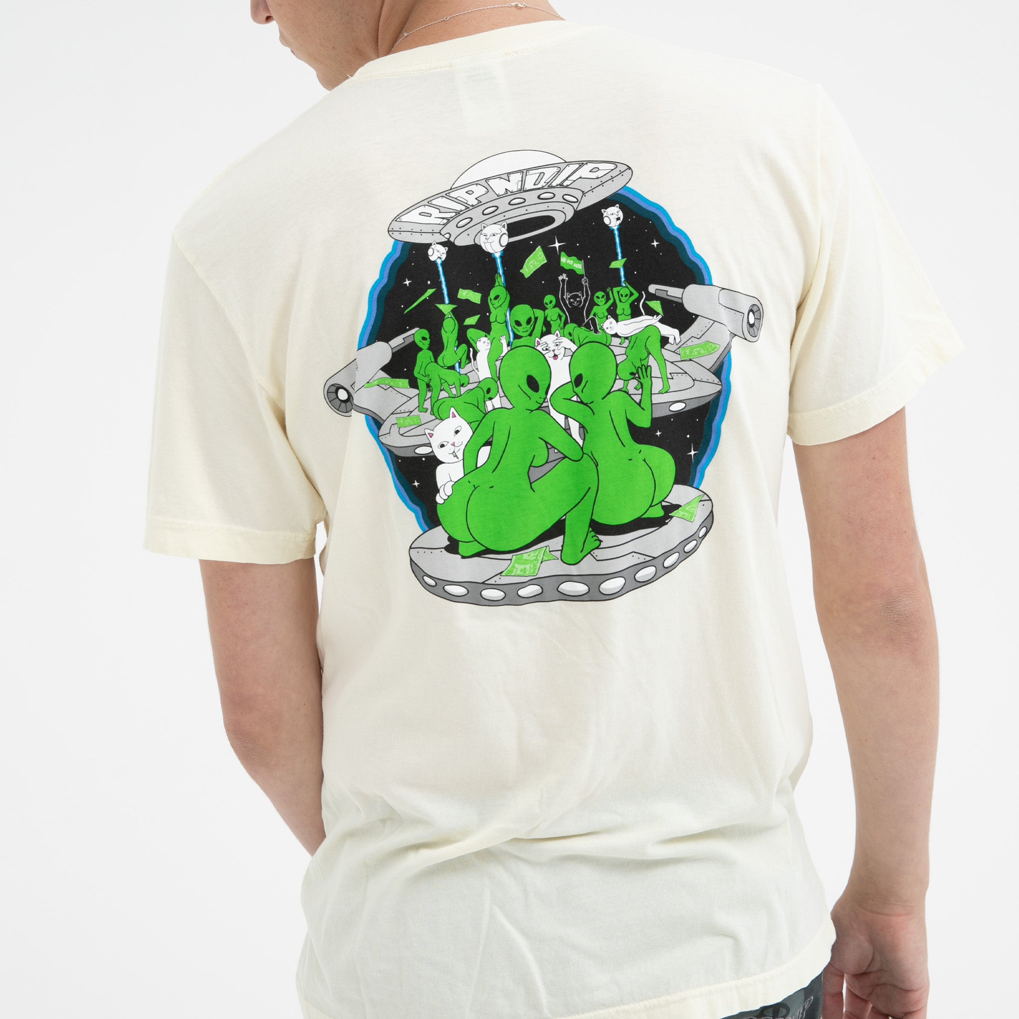  Stripndip Pocket Tee (Natural)、mySite、merchandisen