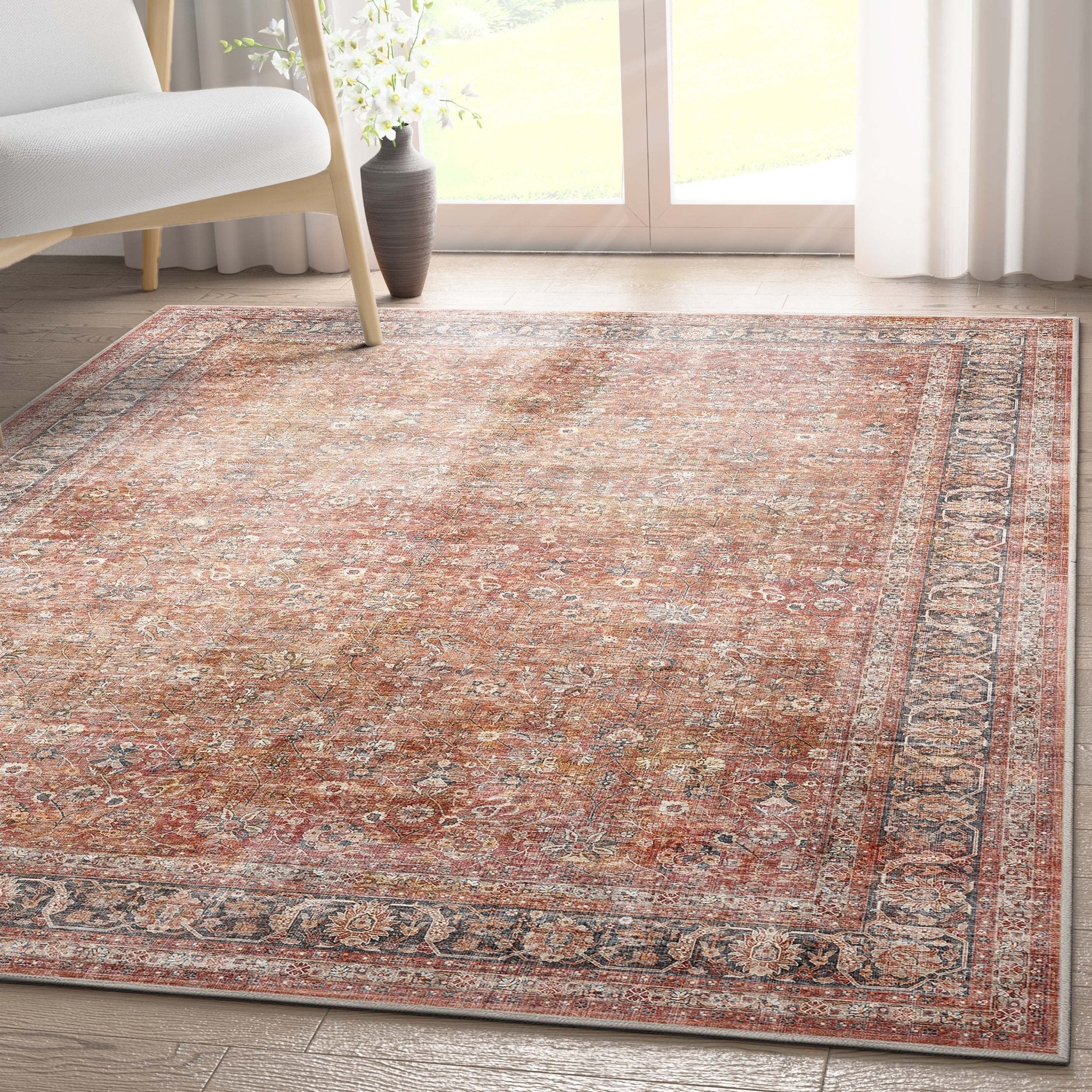 Delphine Vintage Persian Oriental Flat-Weave Rug、mySite、gigharbornorthrealestate