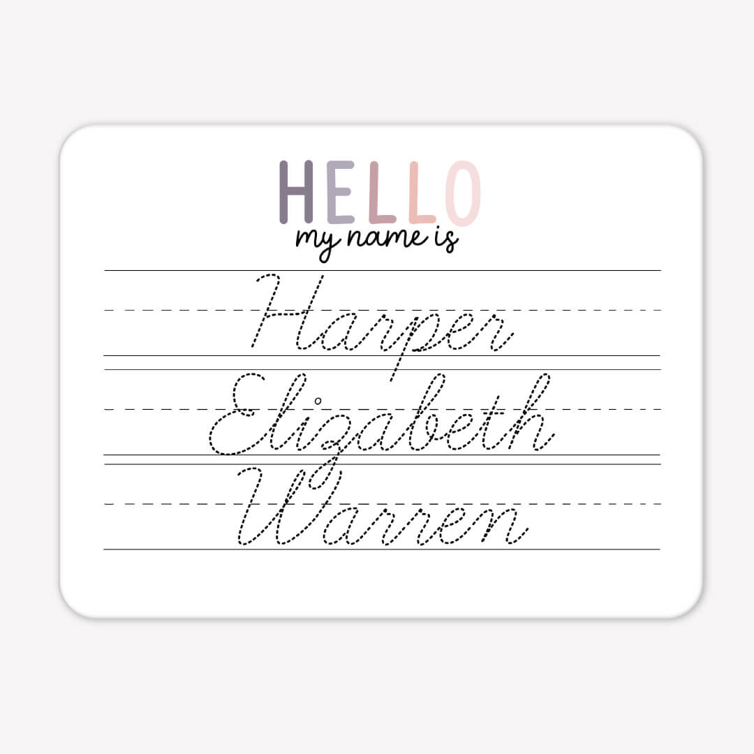 Kids Personalized Whiteboard | Hello My Name Is - Dusty Hues、mySite、layawaytickets