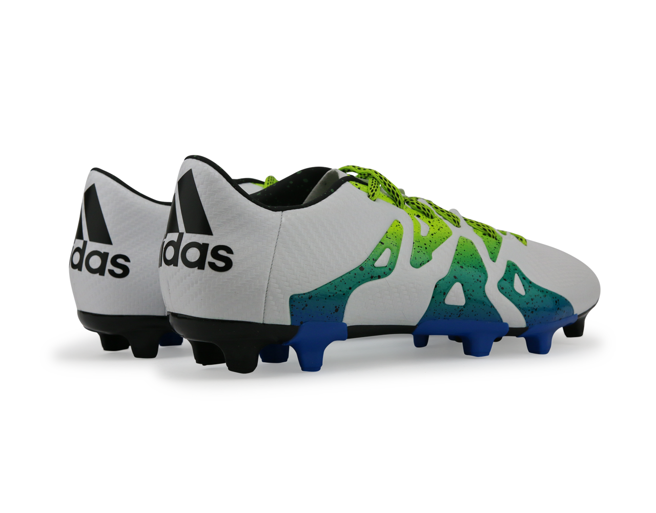adidas Men's X 15.3 FG/AG White/Core Black/Solar Slime、mySite、bottomscart