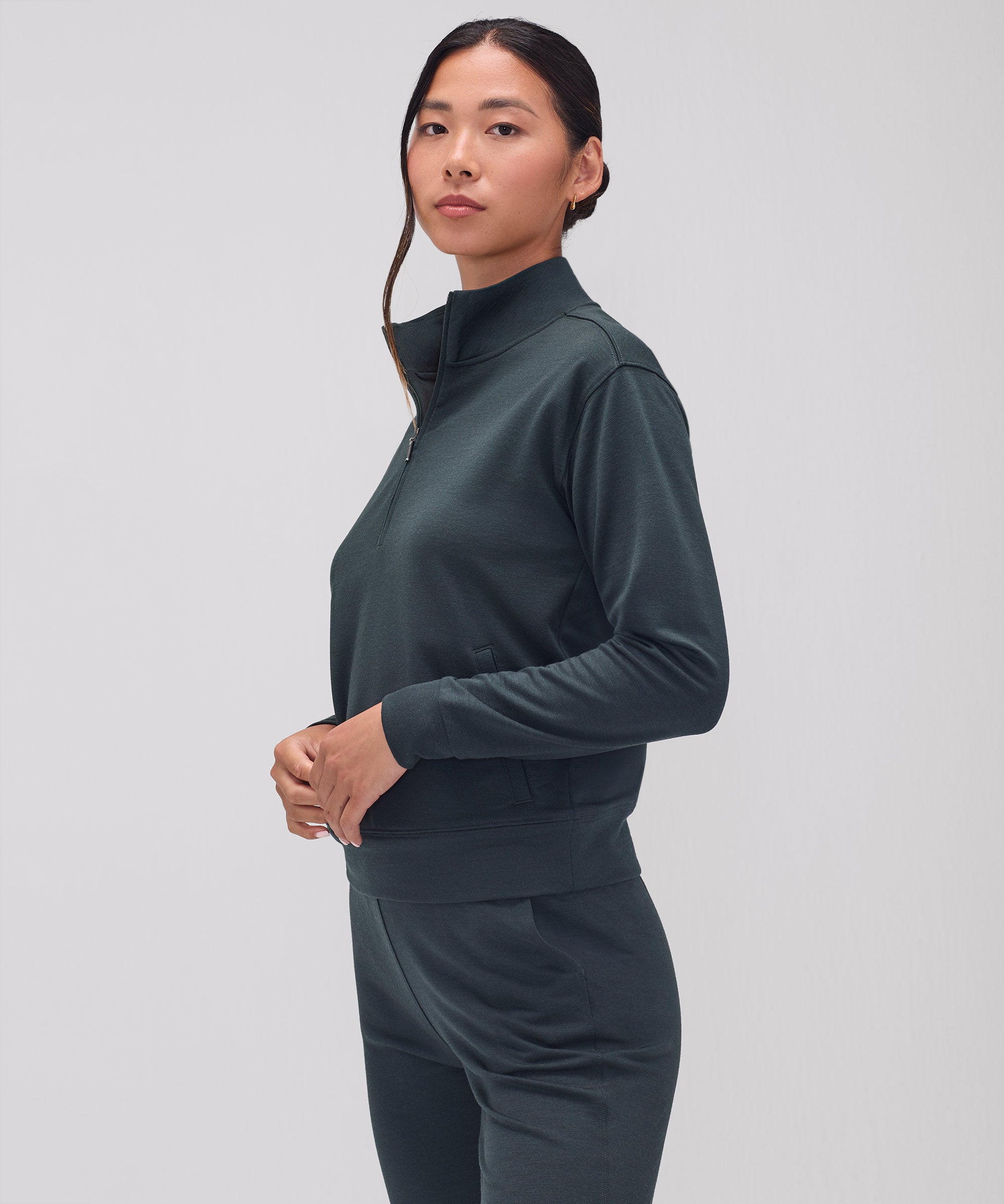 Women's Merino Transit Quarter Zip、mySite、noshort