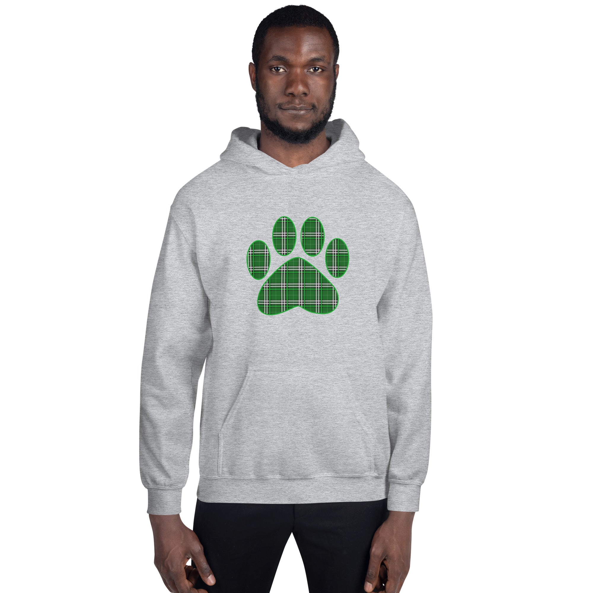 St. Patty's Paw Print Plaid Hoodie、mySite、camillekostekn