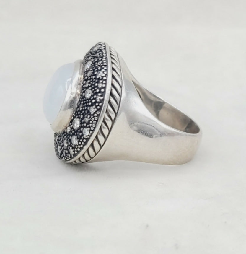 David Yurman Large Midnight Melange Ring 鈥?Moon Quartz、mySite、hinf8tx79