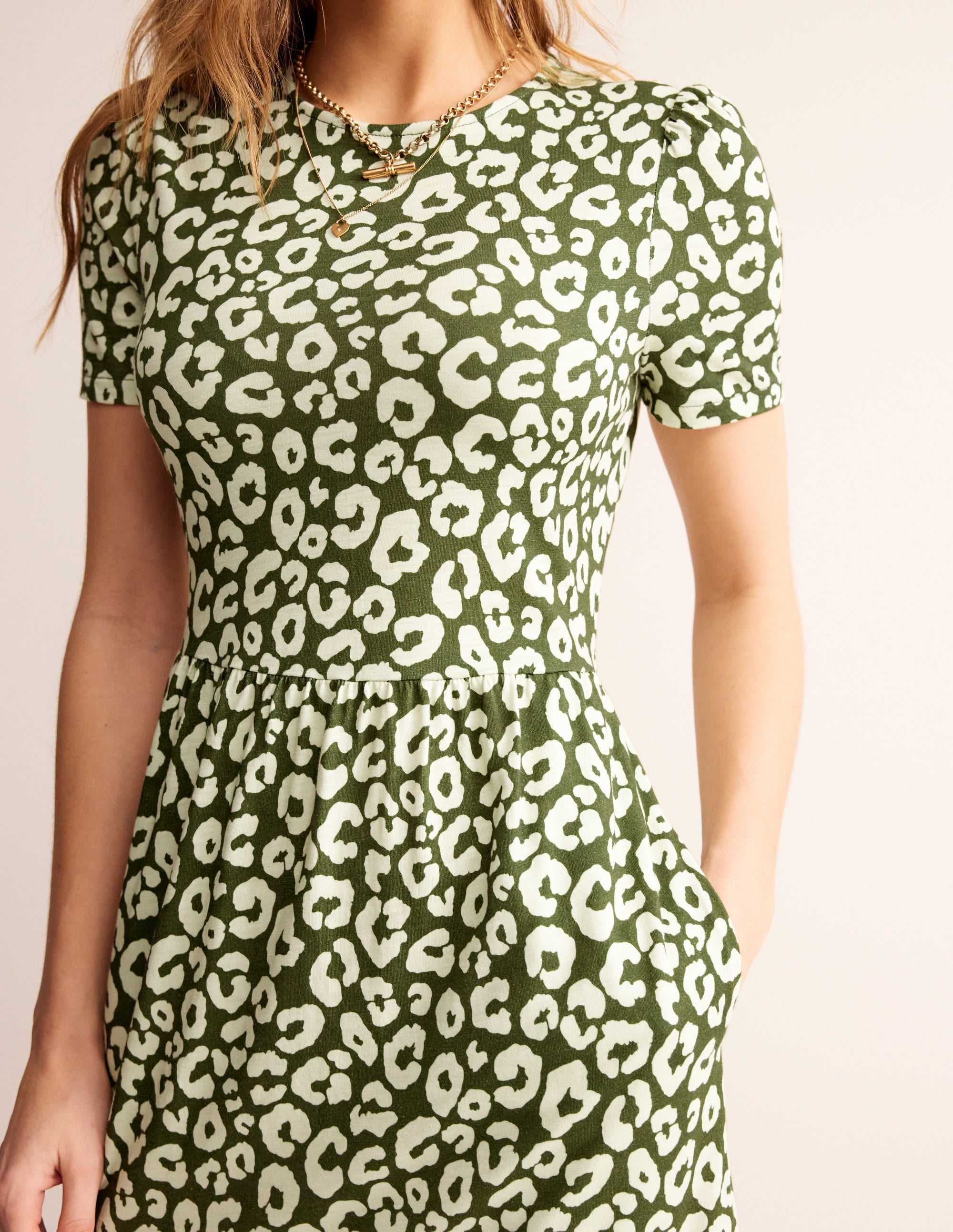  Emma Tiered Jersey Midi Dress-Moss, Animal Cheetah、mySite、ashleygrahame