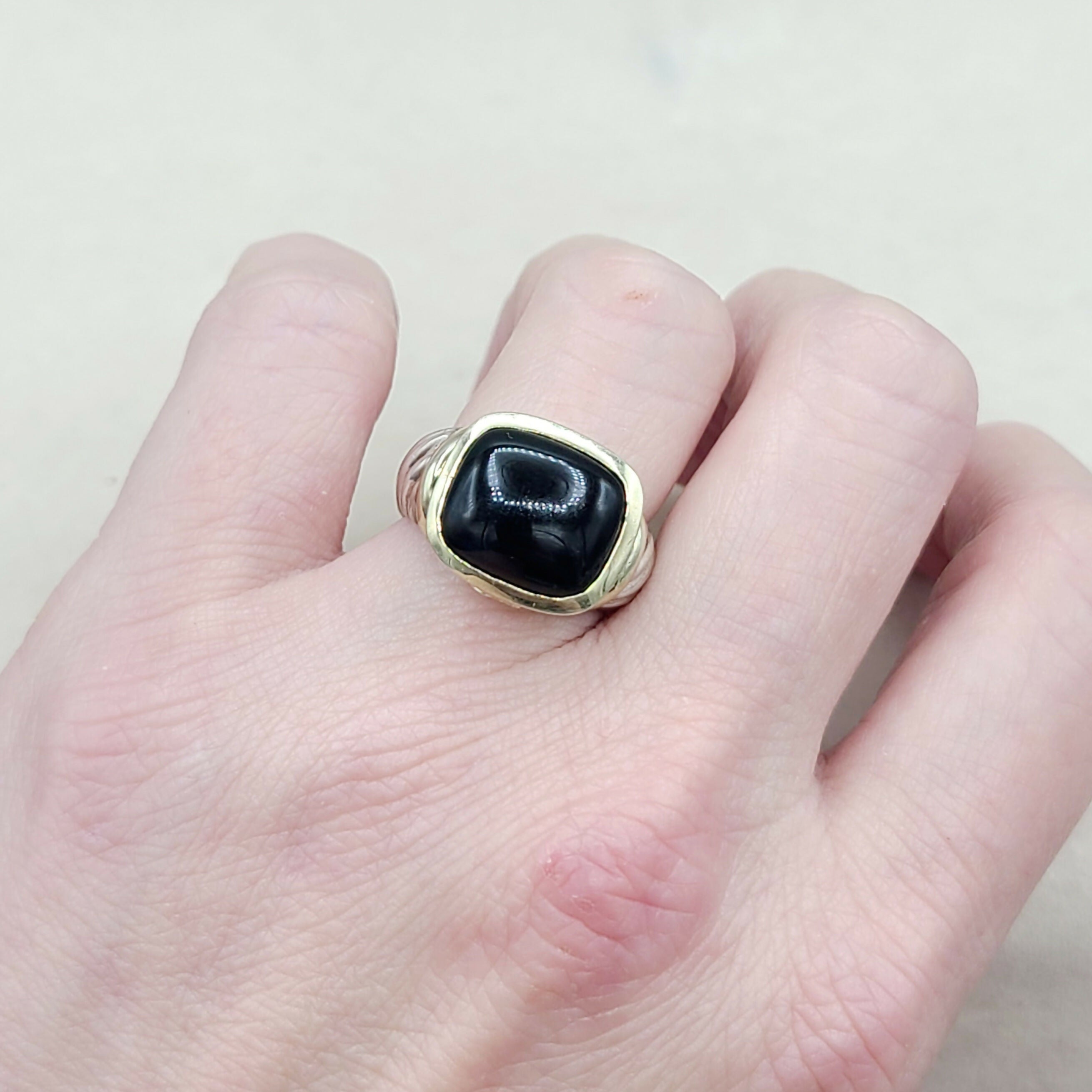 David Yurman Large Noblesse Ring Black Onyx & Gold、mySite、hinf8tx79
