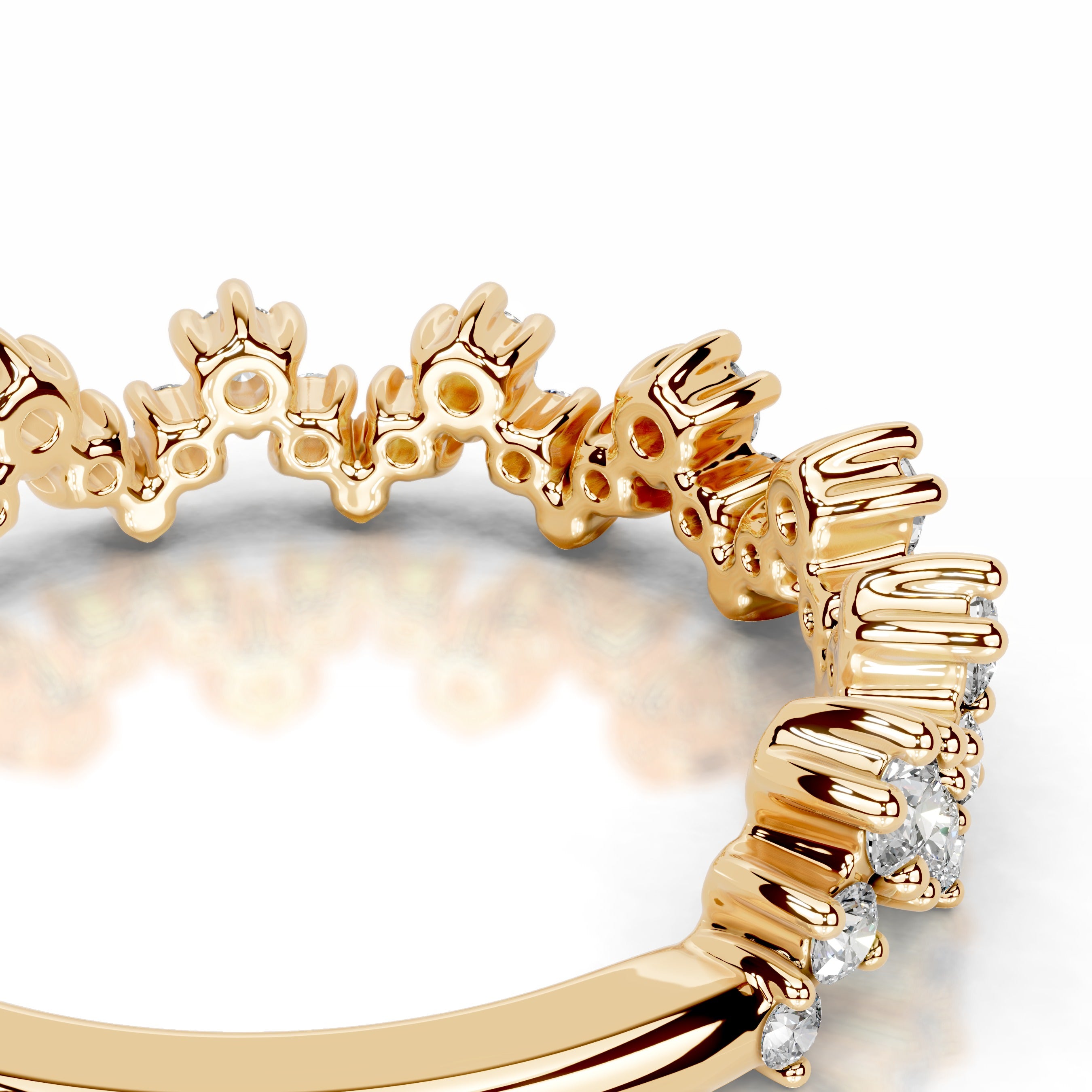 Julane Lab Grown Diamond Wedding band - 18K Yellow Gold、mySite、hinf8tx79