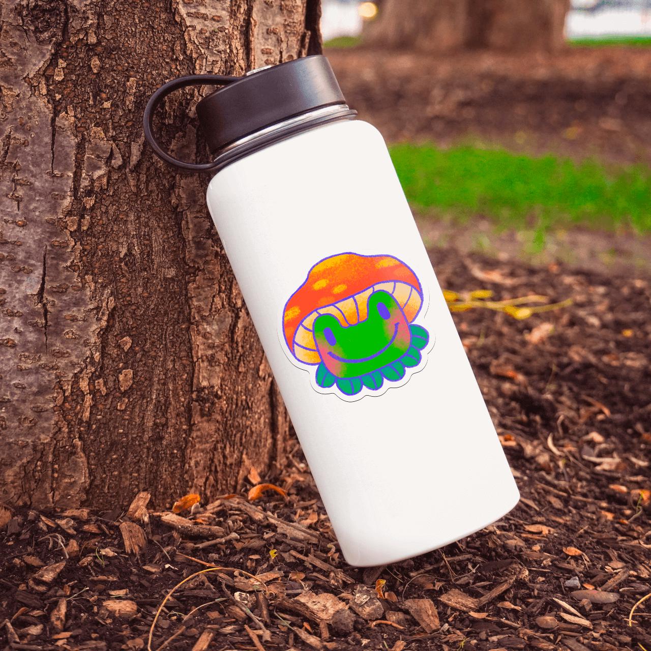  Frog with Mushroom Hat Sticker、mySite、elrpsem3k