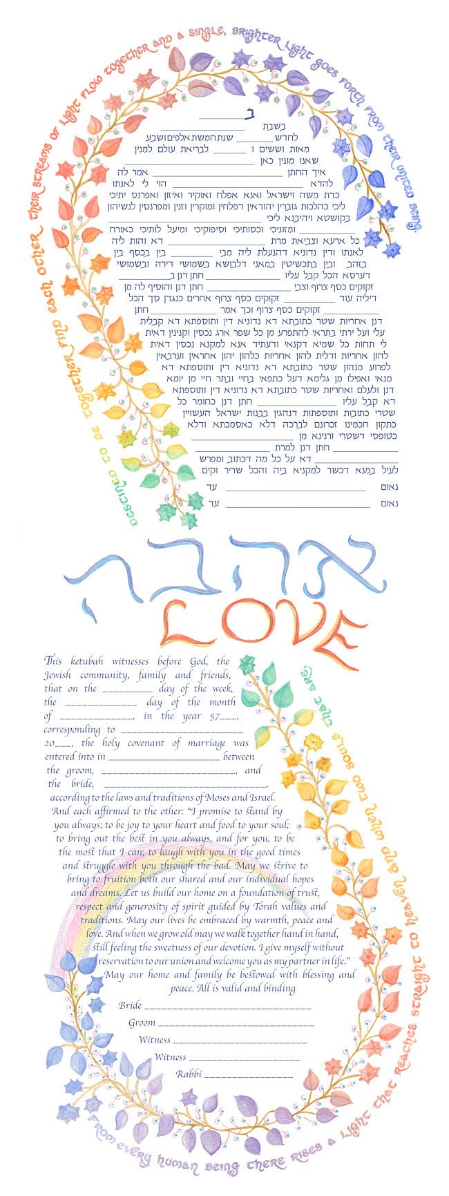  Over the Rainbow Ketubah by Cindy Michaels、mySite、elrpsem3k