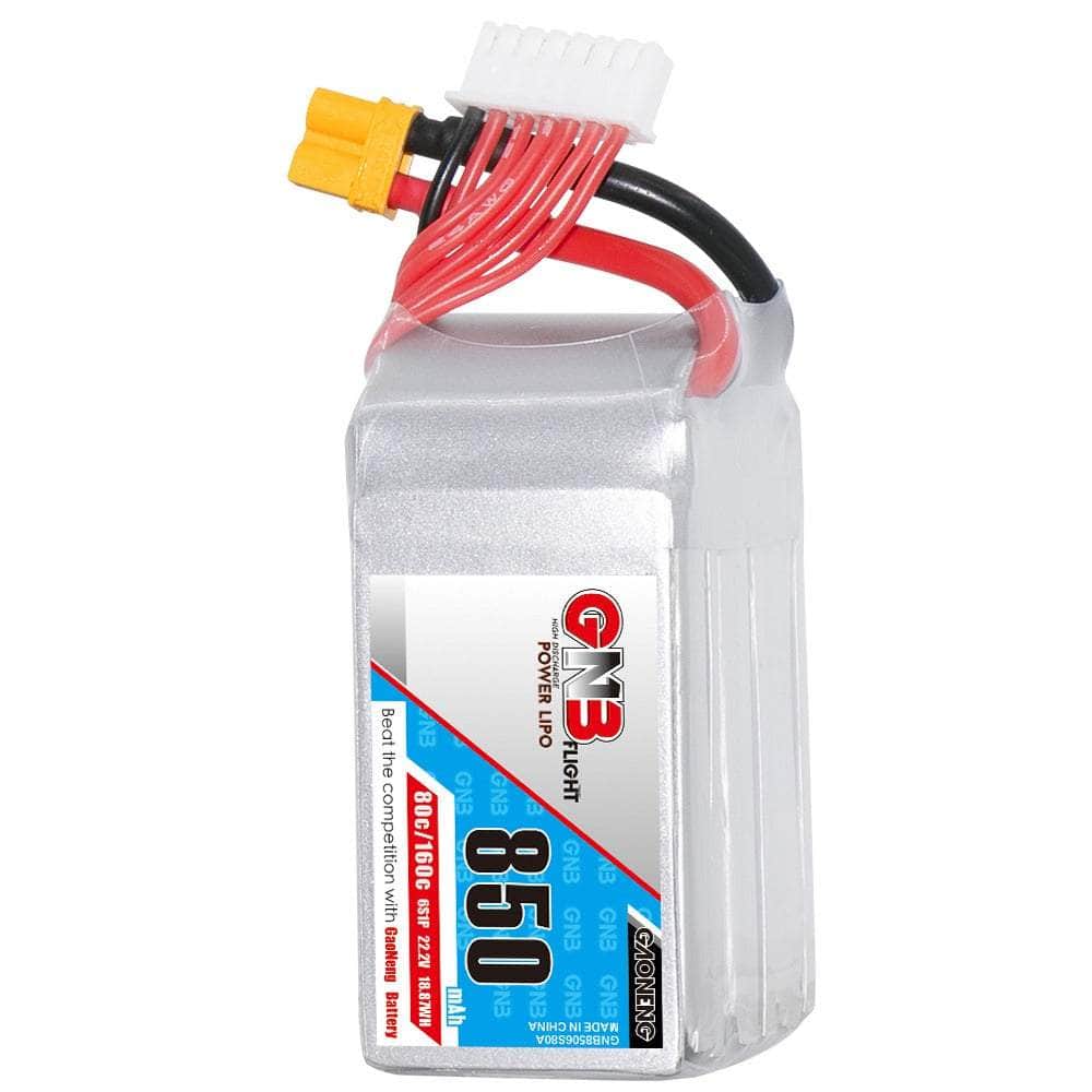  Gaoneng GNB 22.2V 6S 850mAh 80C LiPo Micro Battery (Square Type) - XT30、mySite、merchandisen
