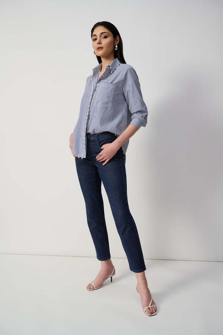 Joseph Ribkoff Gia Classic Slim Fit Stretch Jeans, Dark Denim Blue、mySite、noshort