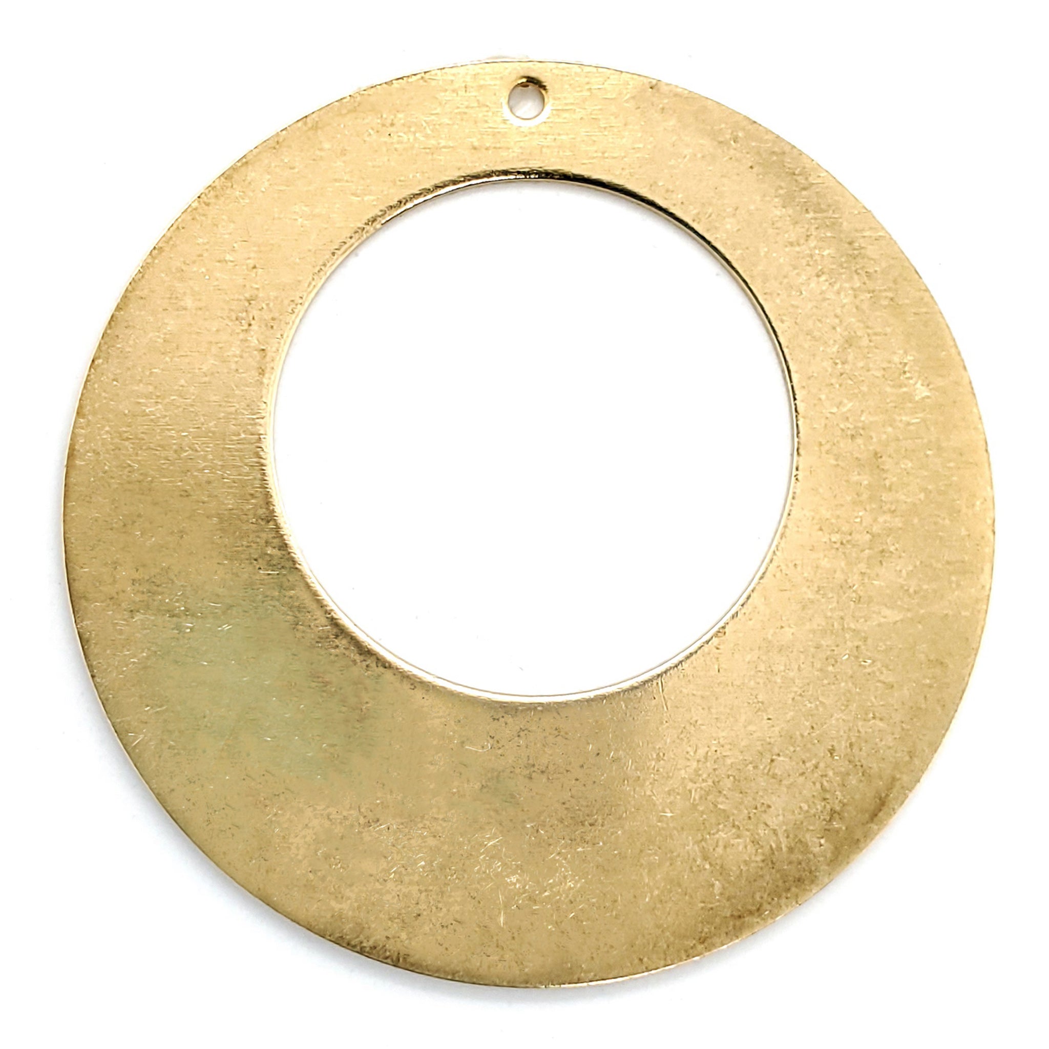 Brass Blank Offset Washer Pendant With Hole / SBB0222、mySite、dreamappss