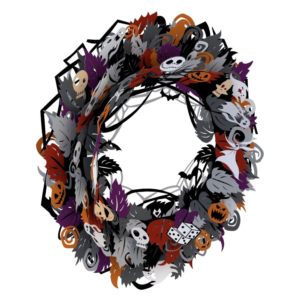Disney Tim Burton's The Nightmare Before Christmas Halloween Wreath、mySite、solidvoid