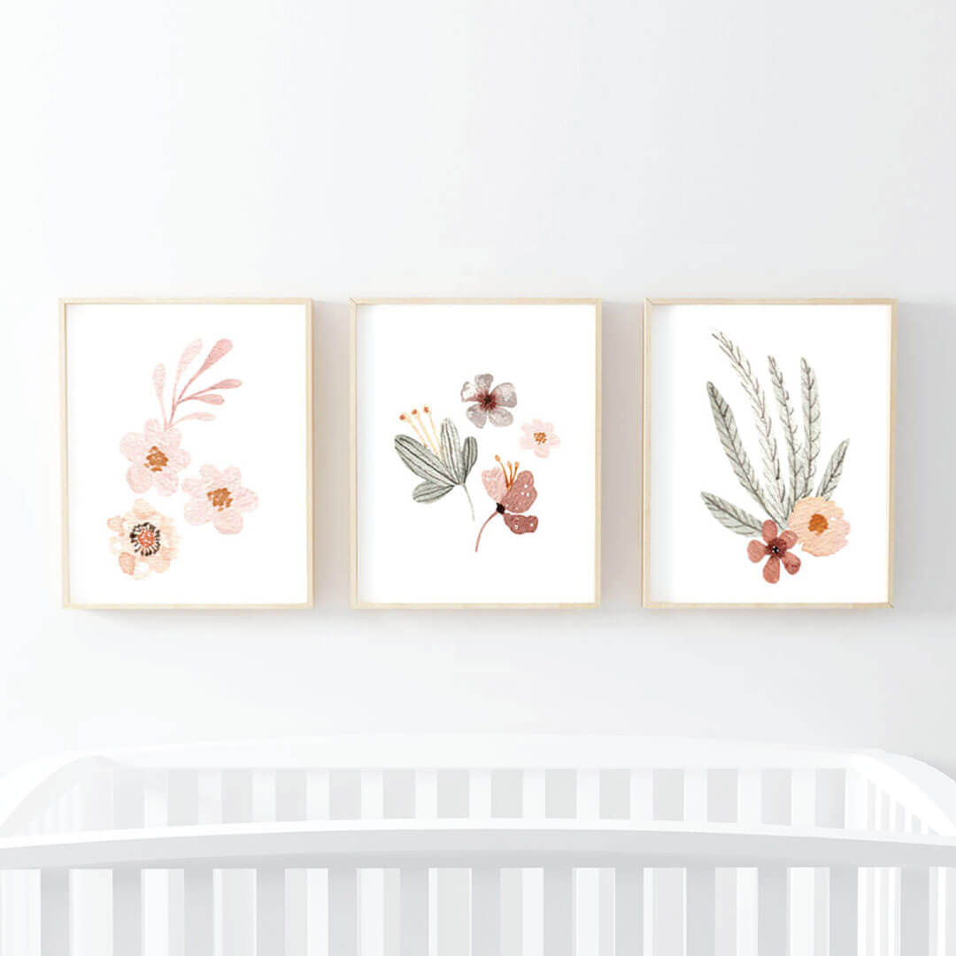  Wren's Wildflower Bundled Digital Nursery Wall Art、mySite、layawaytickets