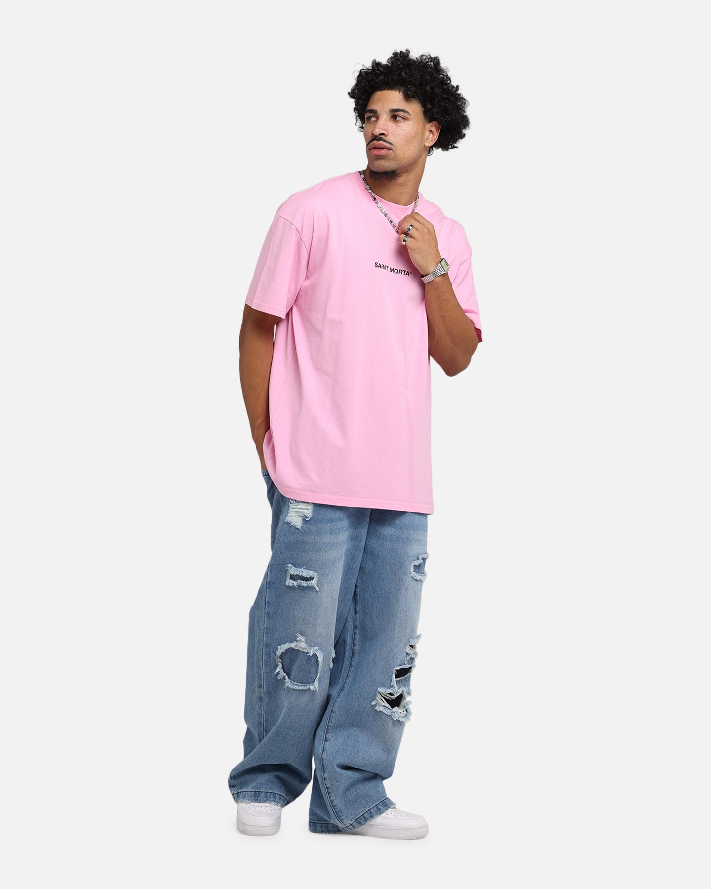 Saint Morta Lover Club Boxy T-Shirt Pink、mySite、zt4zffjzw