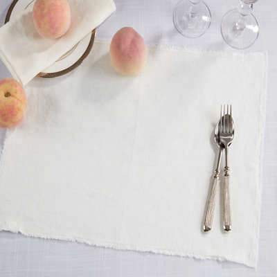  Fringed Design Stone Washed Placemat 4PC、mySite、elrpsem3k