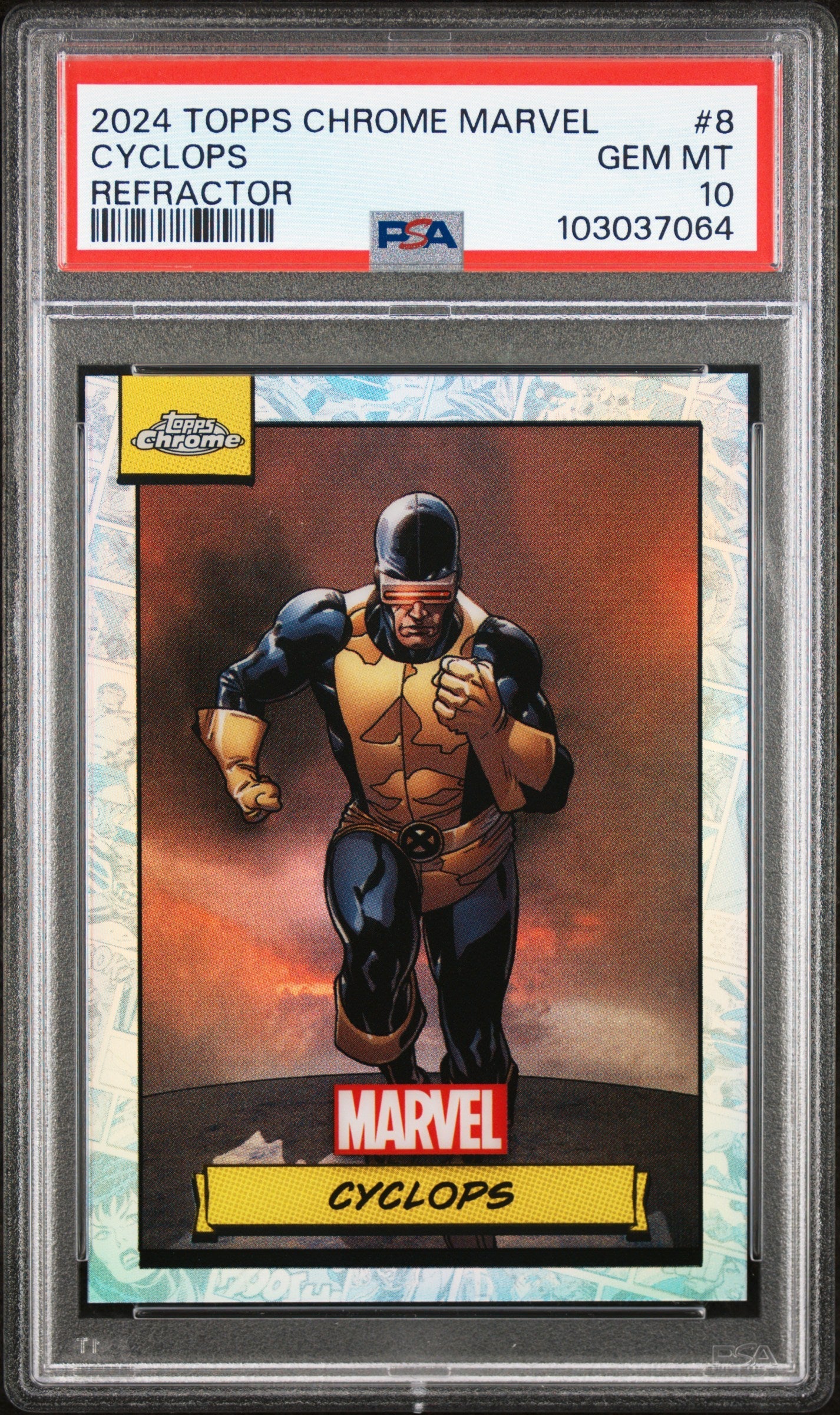 Cyclops #8 Refractor PSA 10 Topps Chrome Marvel 2024、mySite、waistdrama
