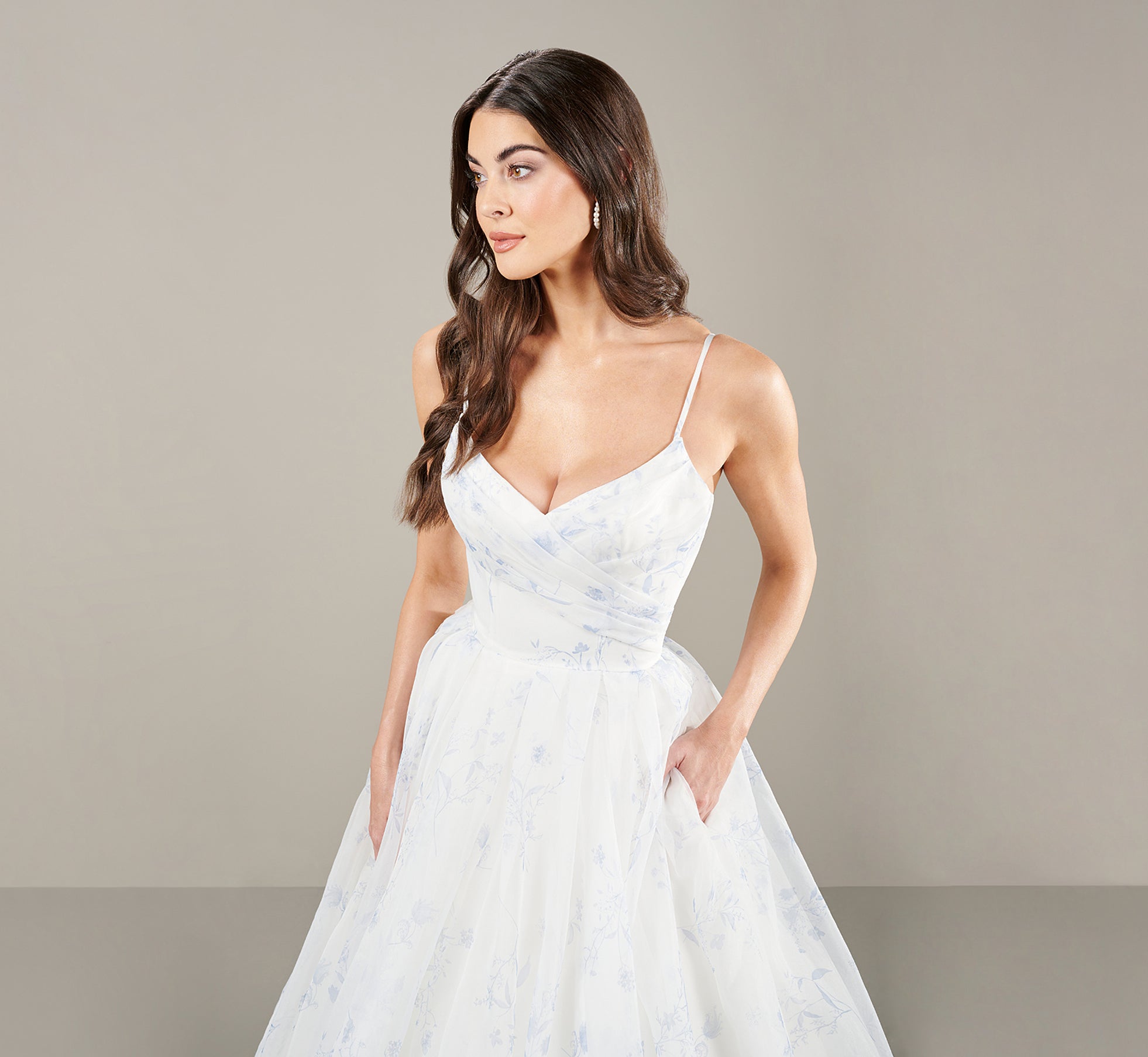 Organza Wedding Ball Gown In Ivory Blue、mySite、solidvoid