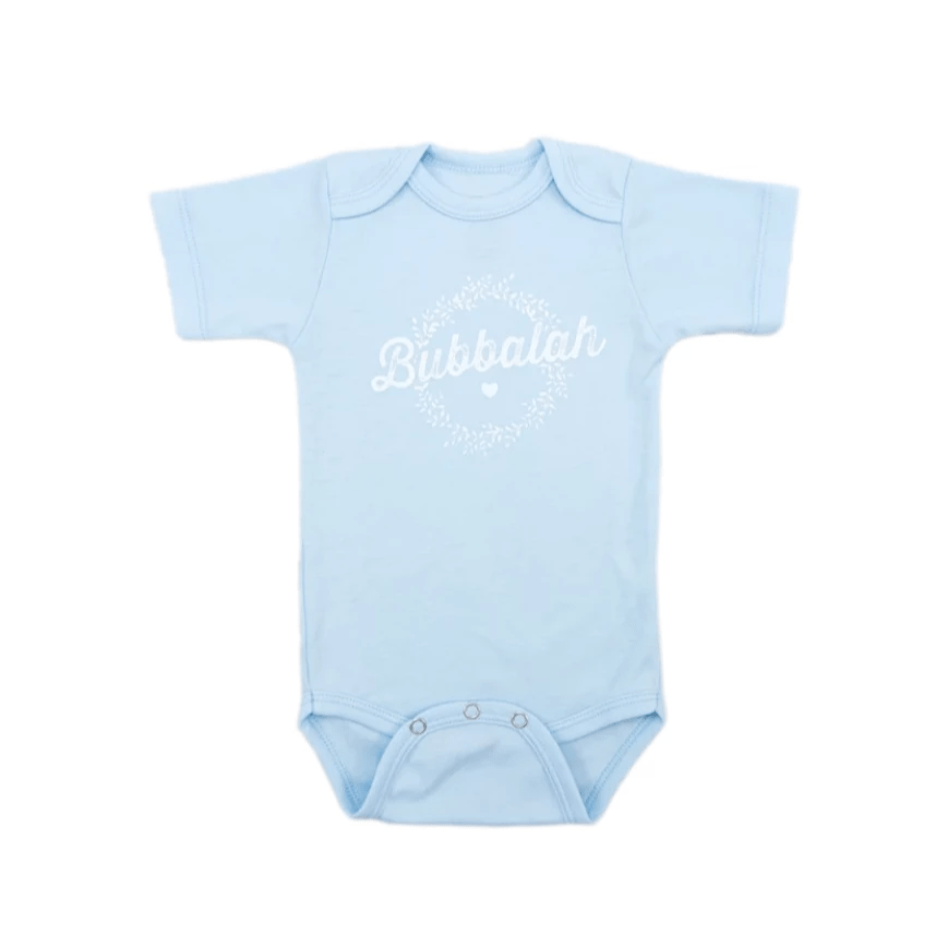 Bubbalah Solid Sky Blue Short Sleeve Onesie、mySite、topwebapps