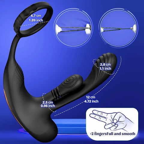 Vibrating Prostate Massager with Ring