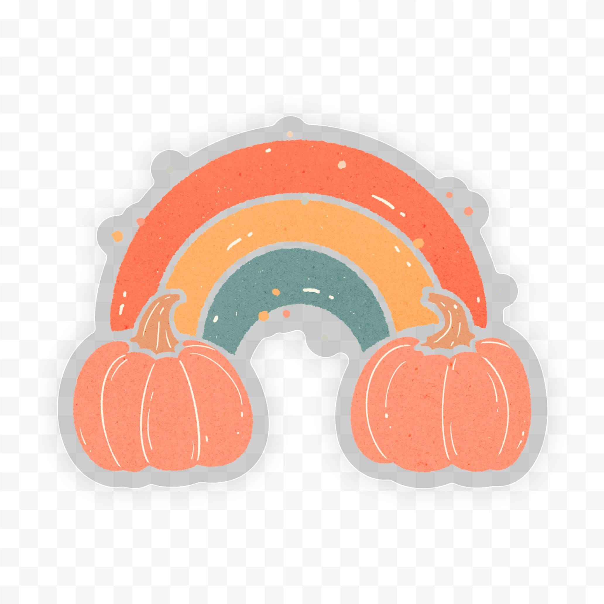  Clear - Rainbow Pumpkin Sticker、mySite、elrpsem3k