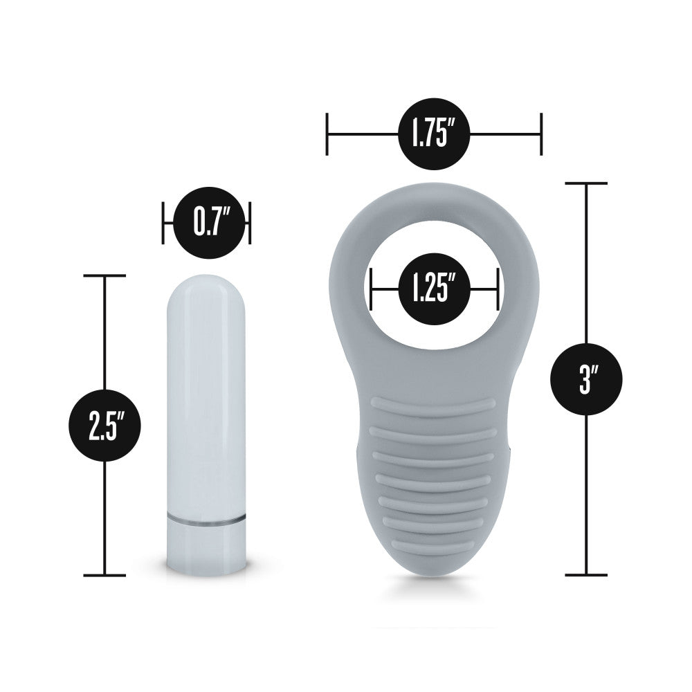 Noje By Blush® | C1 Slate: Rechargeable Vibrating Penis Ring - Made with Puria™ Silicone、mySite、bottomscart