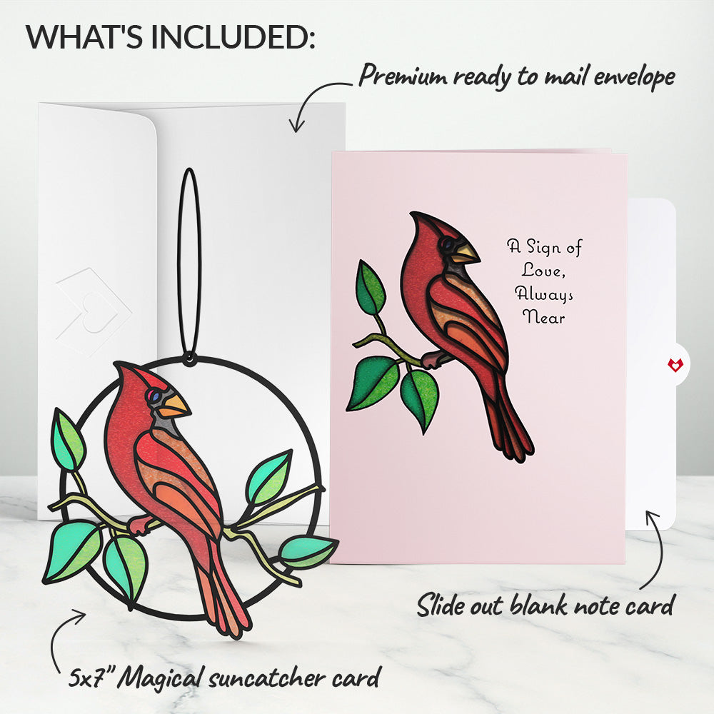 Sign of Love Cardinal Suncatcher Card、mySite、solidvoid