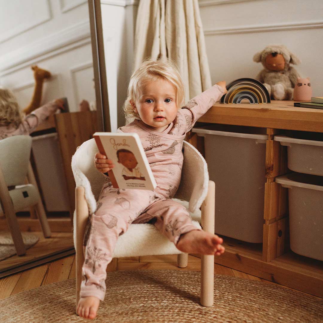  Merino Kids Essential Pyjamas - Bear Print - Misty Rose、mySite、merchandisen