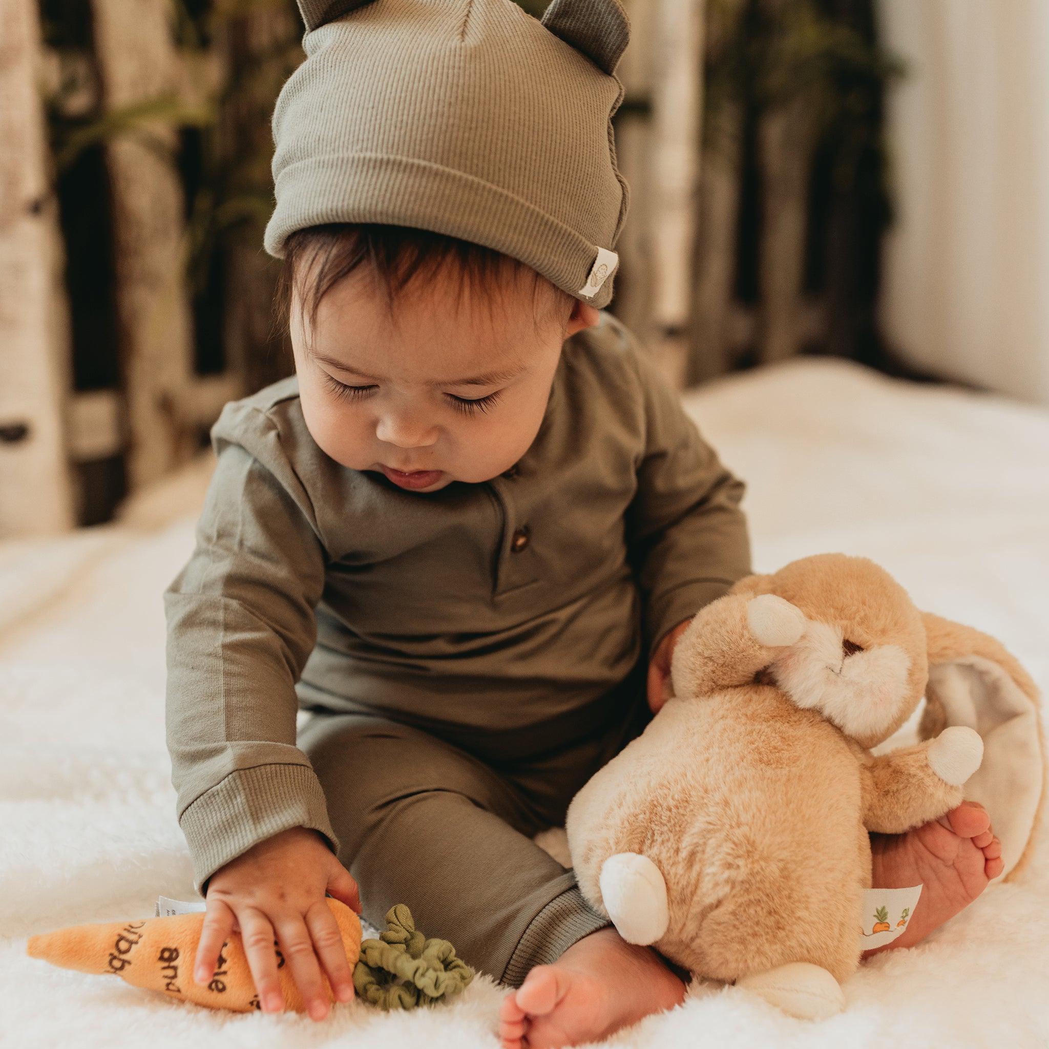 RETIRED - Organic Long Sleeve Bunny Pant Set - Bayleaf、mySite、g9winljtr