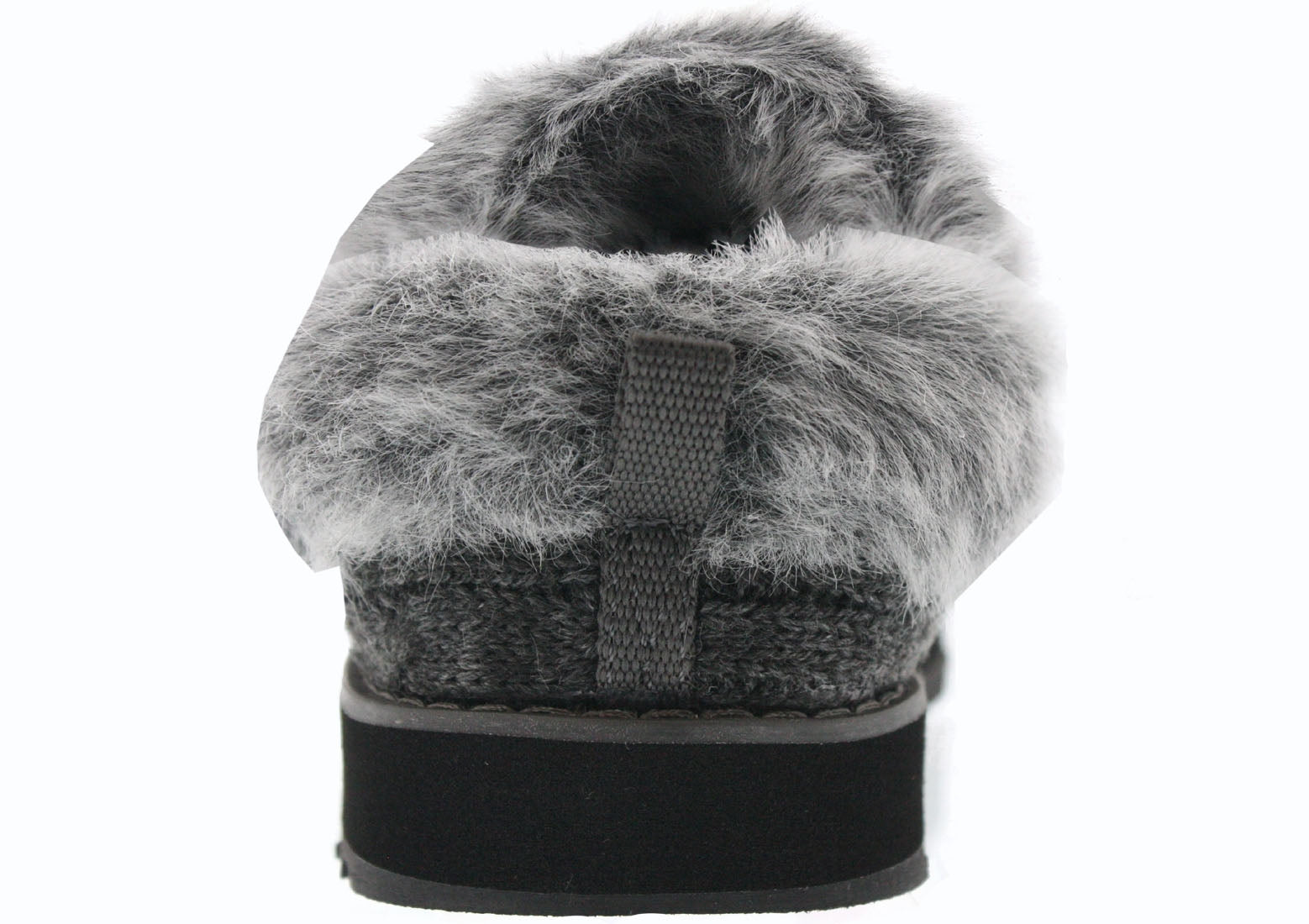 Skechers Women Wide Width Furry Cozy Open Back Slippers Ice Angel、mySite、dreamappss