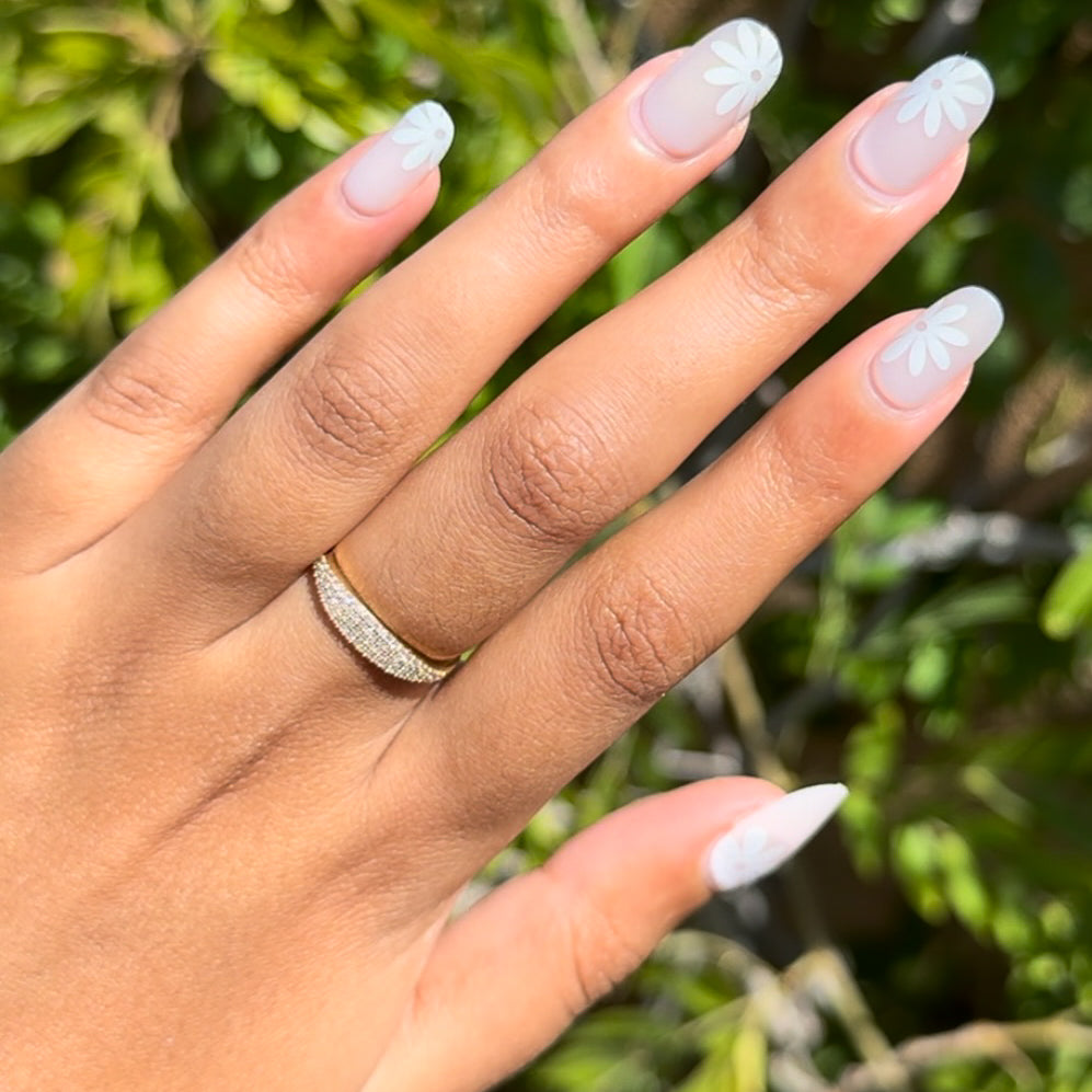 Daisy Pop | Short | Round - Tab Press-On、mySite、solidvoid