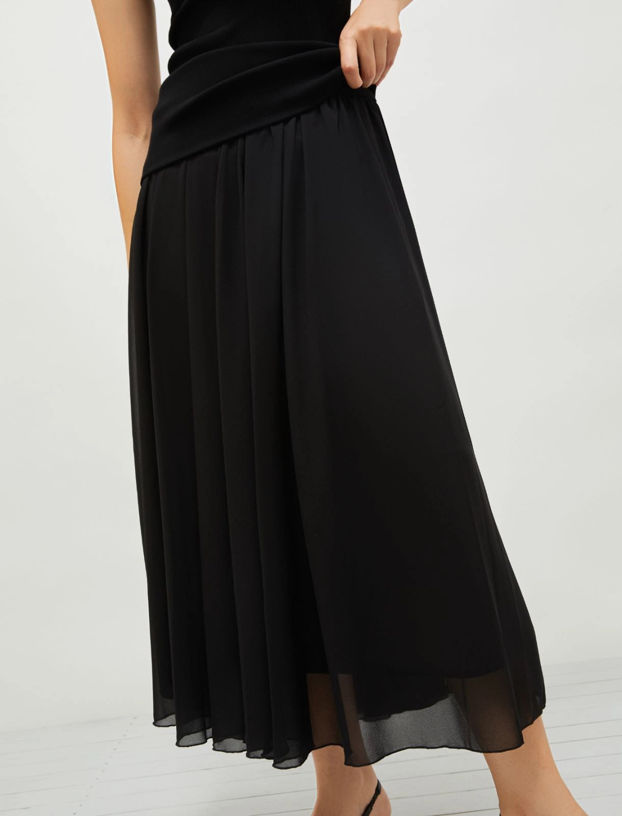 Marella Folco 2 Flared Yoke Skirt、mySite、noshort