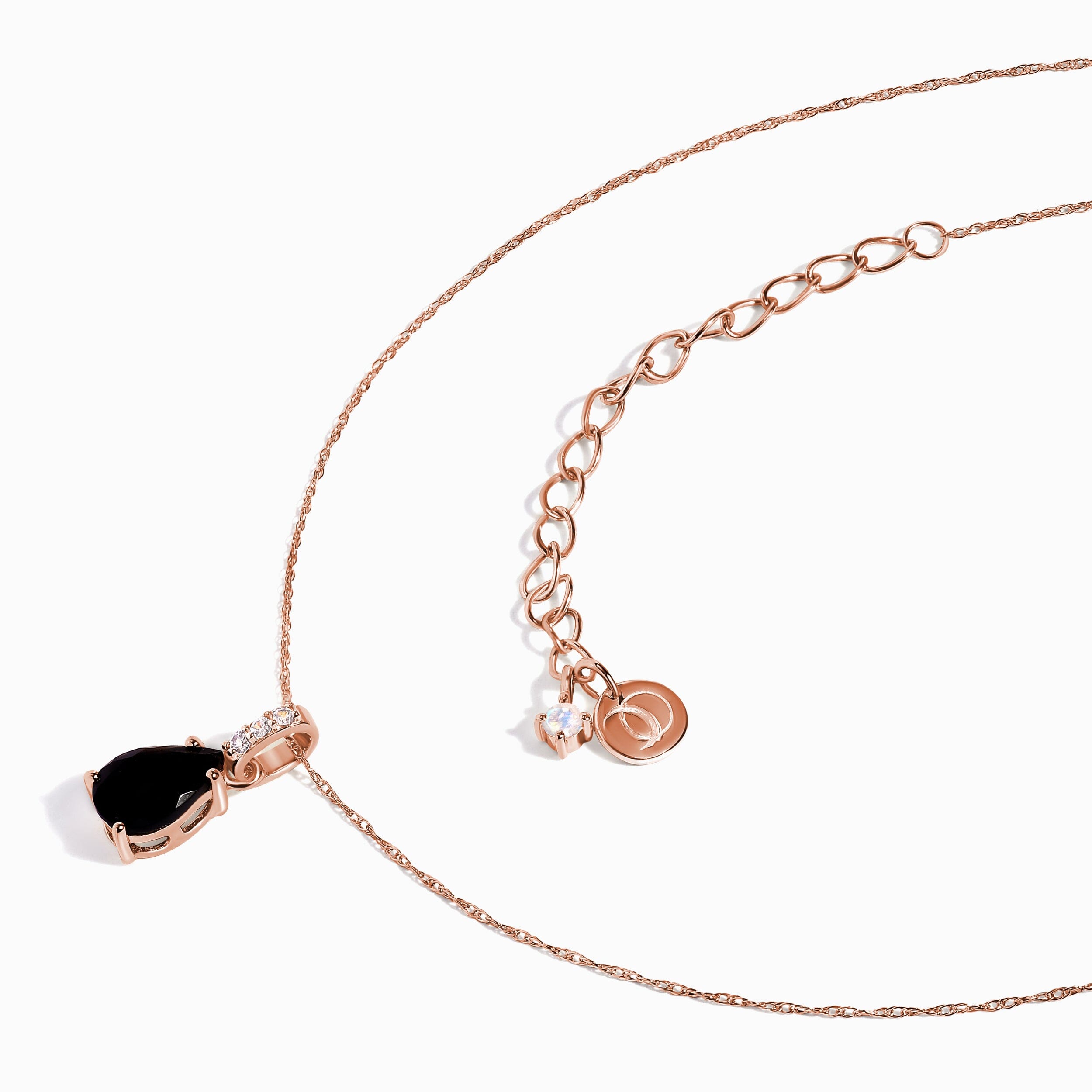 Black Onyx Diamond Necklace Sway - December Birthstone、mySite、hinf8tx79