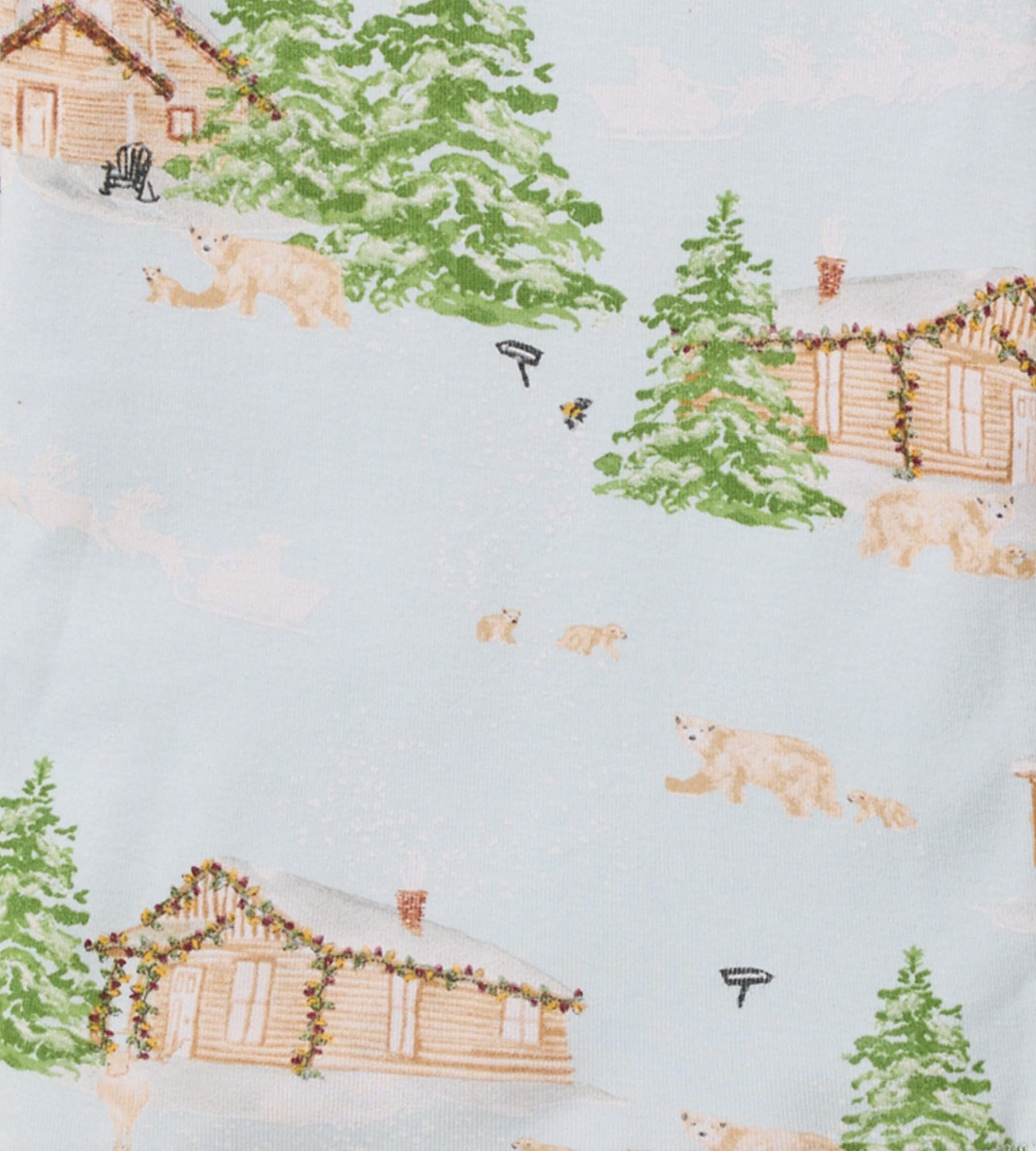 Winter Cabin Matching Organic Cotton Women's Pajamas、mySite、g9winljtr