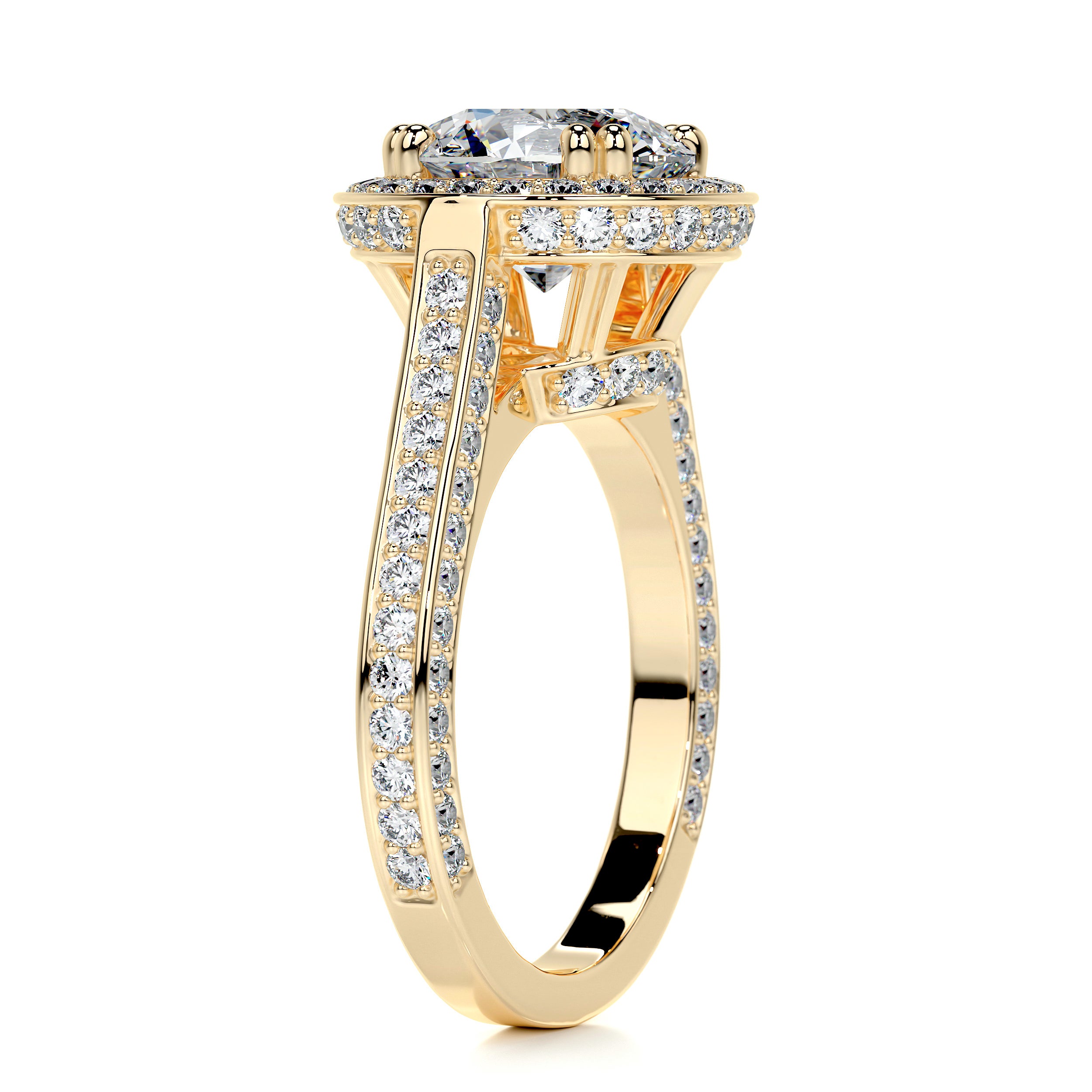 Lynn Diamond Engagement Ring -18K Yellow Gold、mySite、hinf8tx79