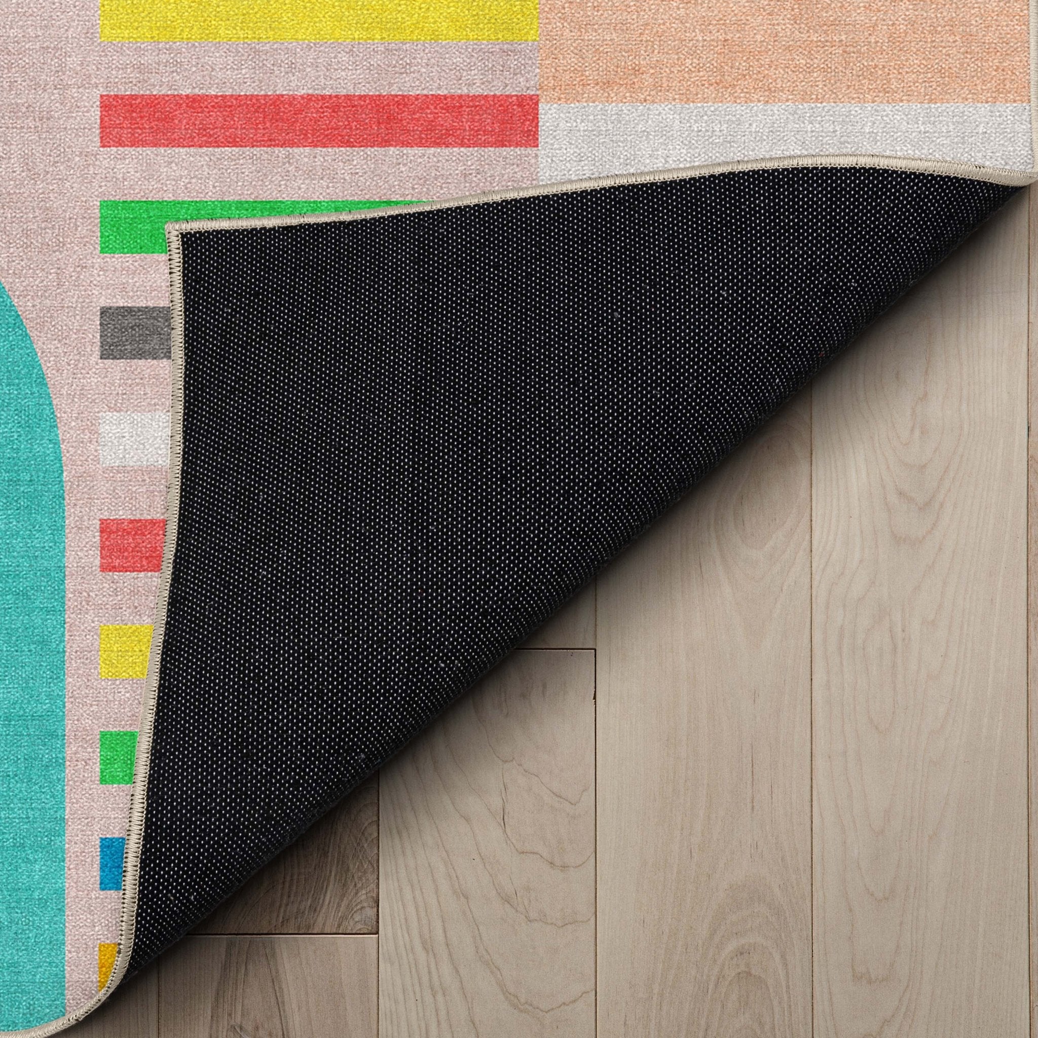 Apollo Geometric Modern Shapes Multi Color Rug for Living Room, Bedroom, Kitchen & Office、mySite、gigharbornorthrealestate