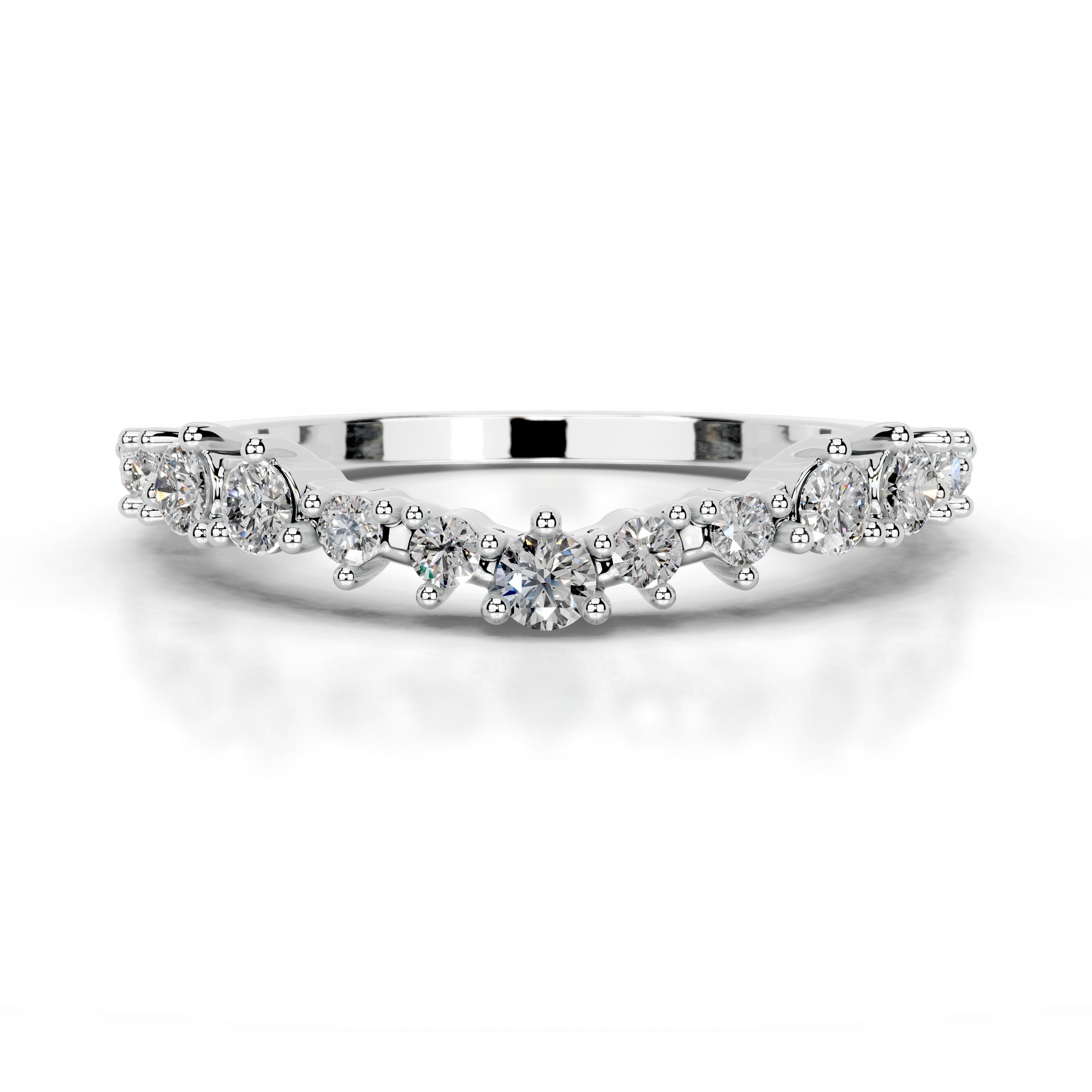 Millicent Diamond Wedding band - 18K White Gold、mySite、hinf8tx79