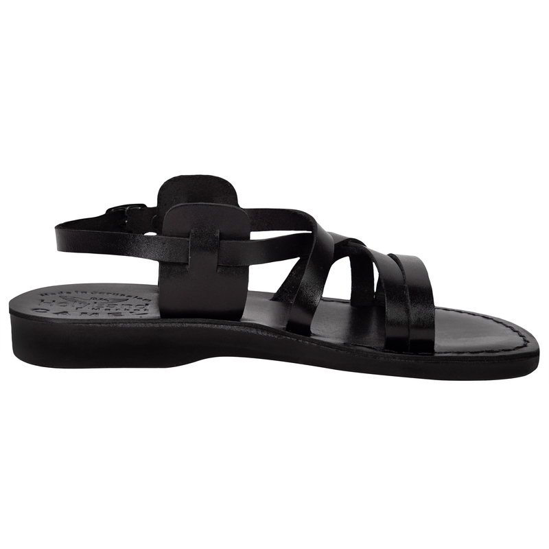 Holy Land Market Men/Women Biblical Jesus Leather Sandals/Slides From Jerusalem (Black Style II)、mySite、topwebapps