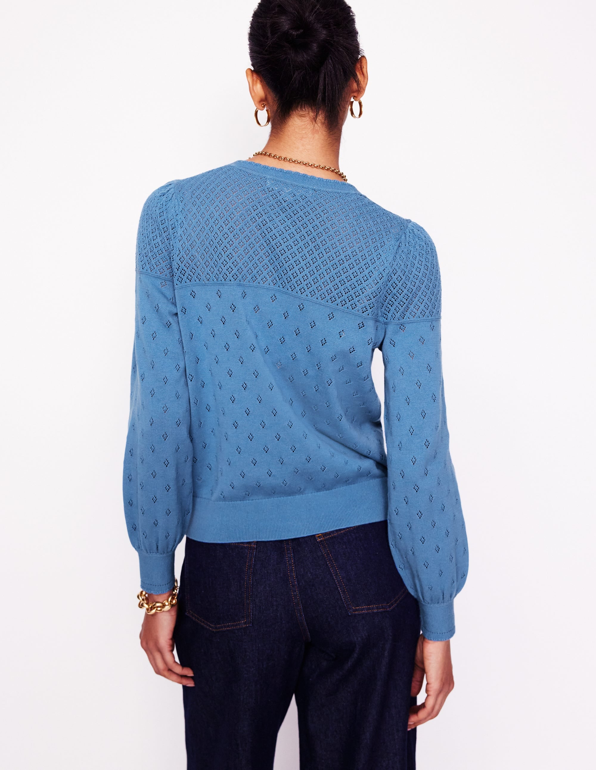  Rosalie Pointelle Cardigan-Blue River Blue、mySite、ashleygrahame