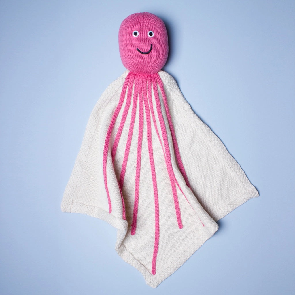 Organic Octopus Lovey / Baby Security Blanket - Pink、mySite、g9winljtr