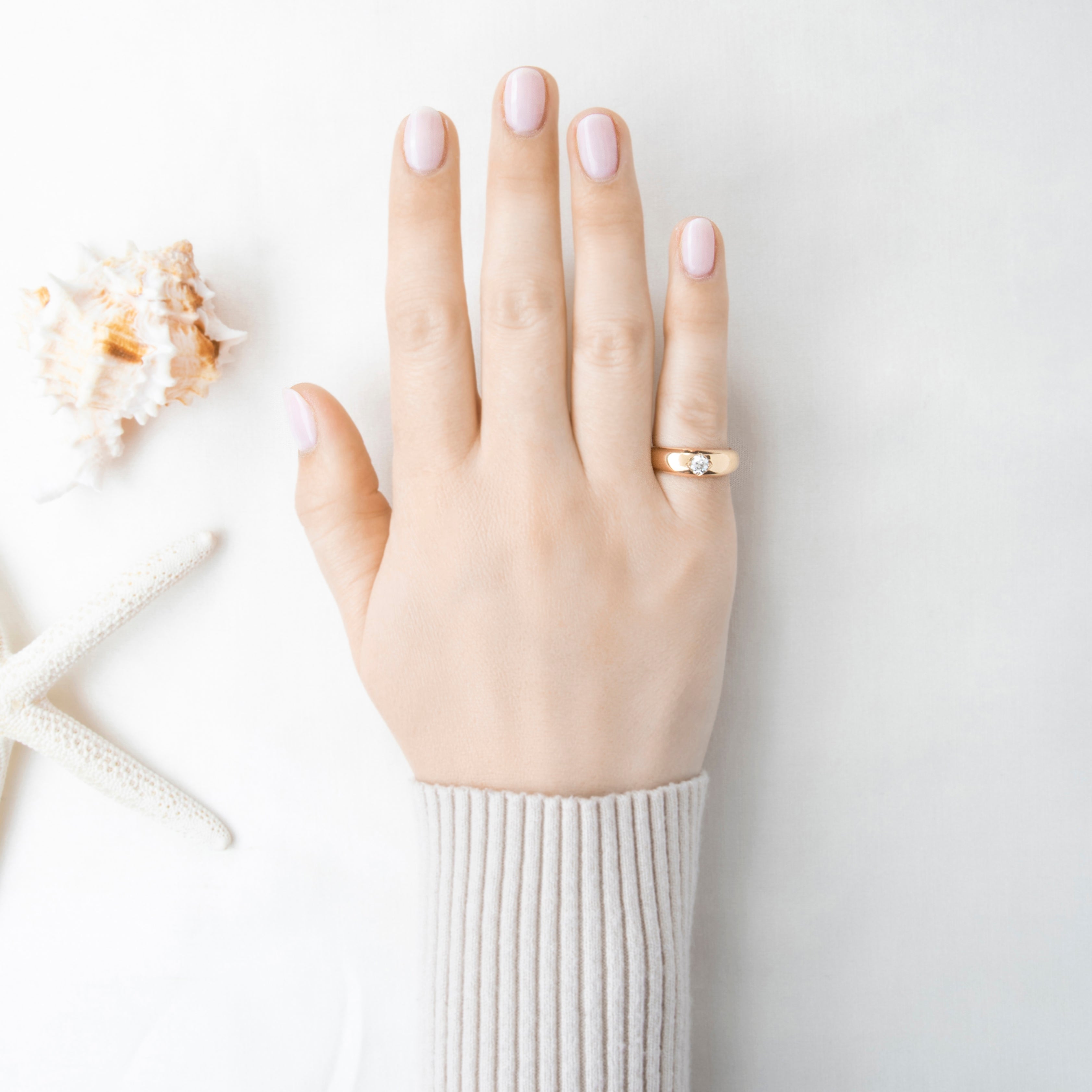 Antique 14k Yellow Gold .25ct Old European Cut Diamond Gleaming Dome Ring 6.50、mySite、hinf8tx79