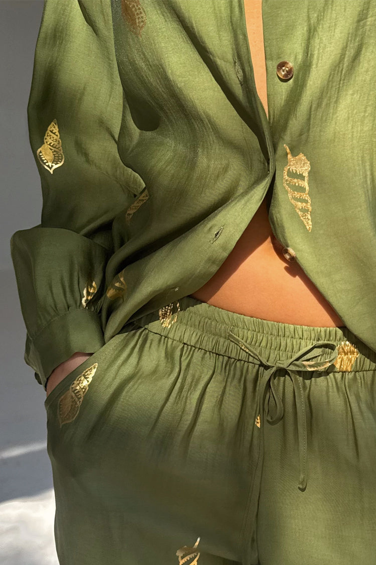 Khaki Shell Trousers Petite、mySite、solidvoid